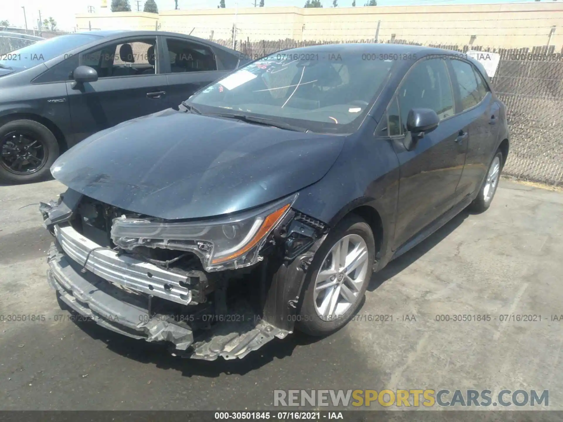 2 Photograph of a damaged car JTNK4RBE3K3030763 TOYOTA COROLLA HATCHBACK 2019