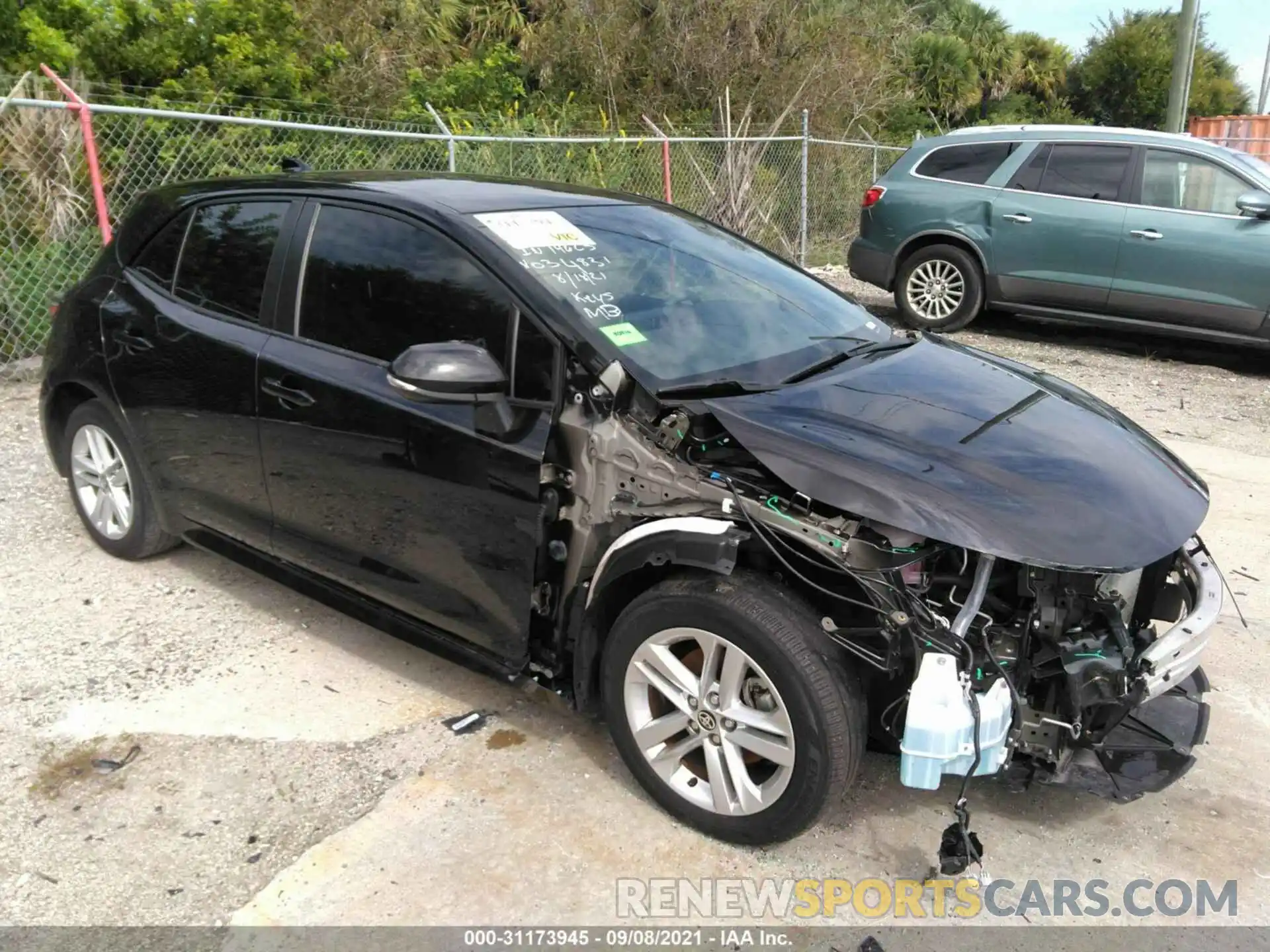 1 Photograph of a damaged car JTNK4RBE3K3034831 TOYOTA COROLLA HATCHBACK 2019