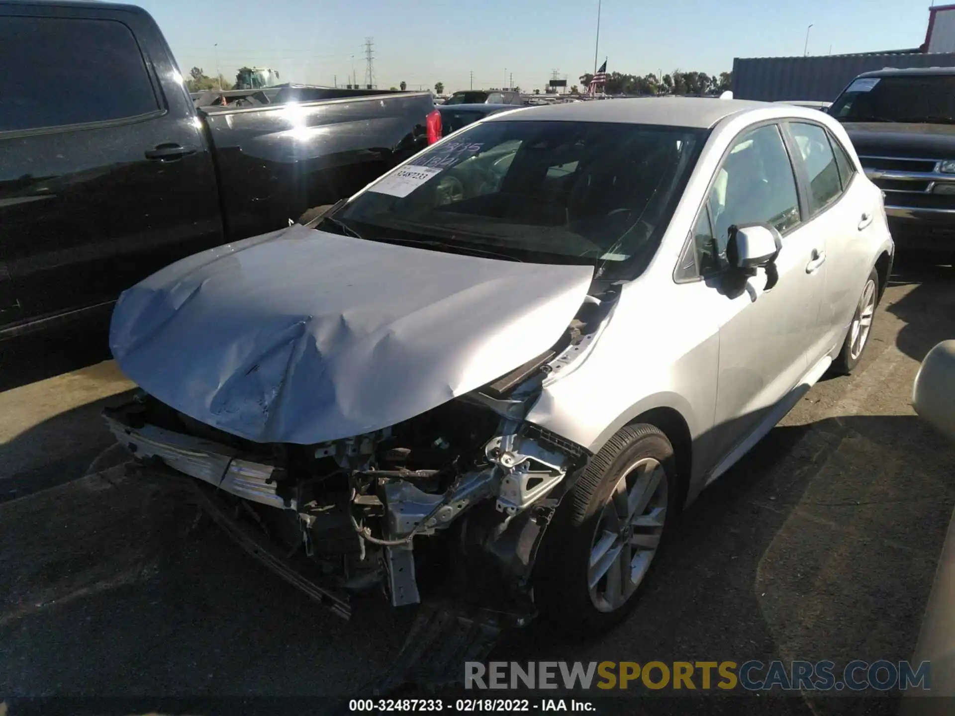 2 Photograph of a damaged car JTNK4RBE3K3034912 TOYOTA COROLLA HATCHBACK 2019