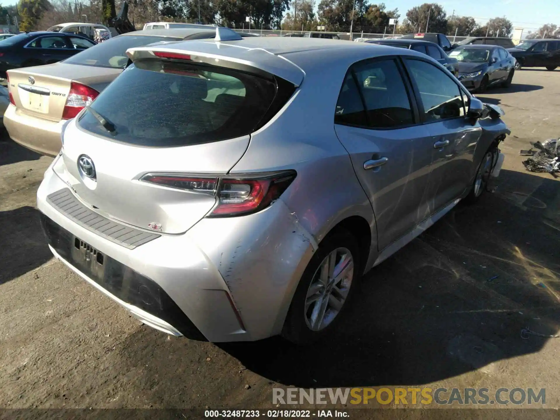 4 Photograph of a damaged car JTNK4RBE3K3034912 TOYOTA COROLLA HATCHBACK 2019