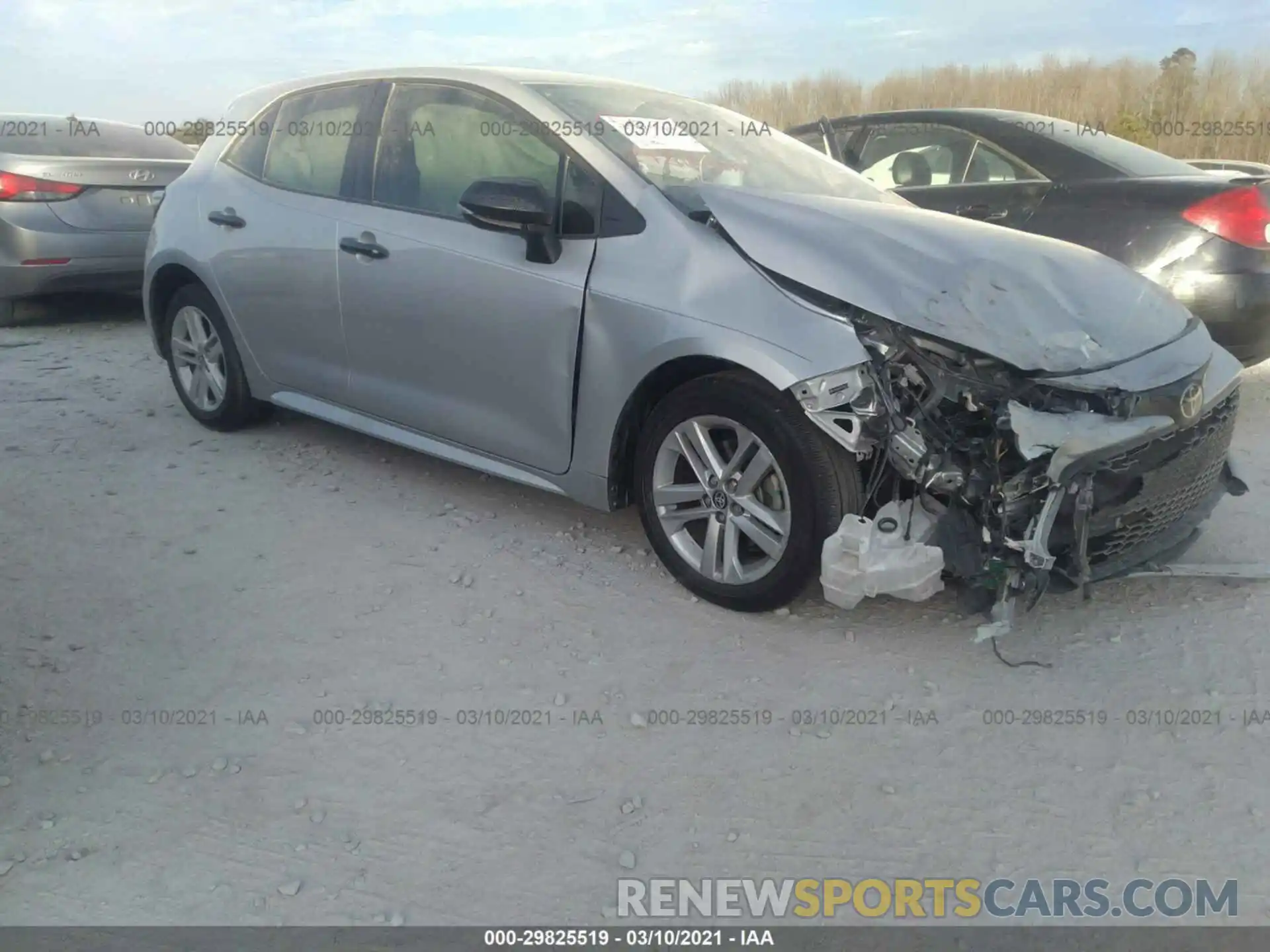 1 Photograph of a damaged car JTNK4RBE3K3036675 TOYOTA COROLLA HATCHBACK 2019