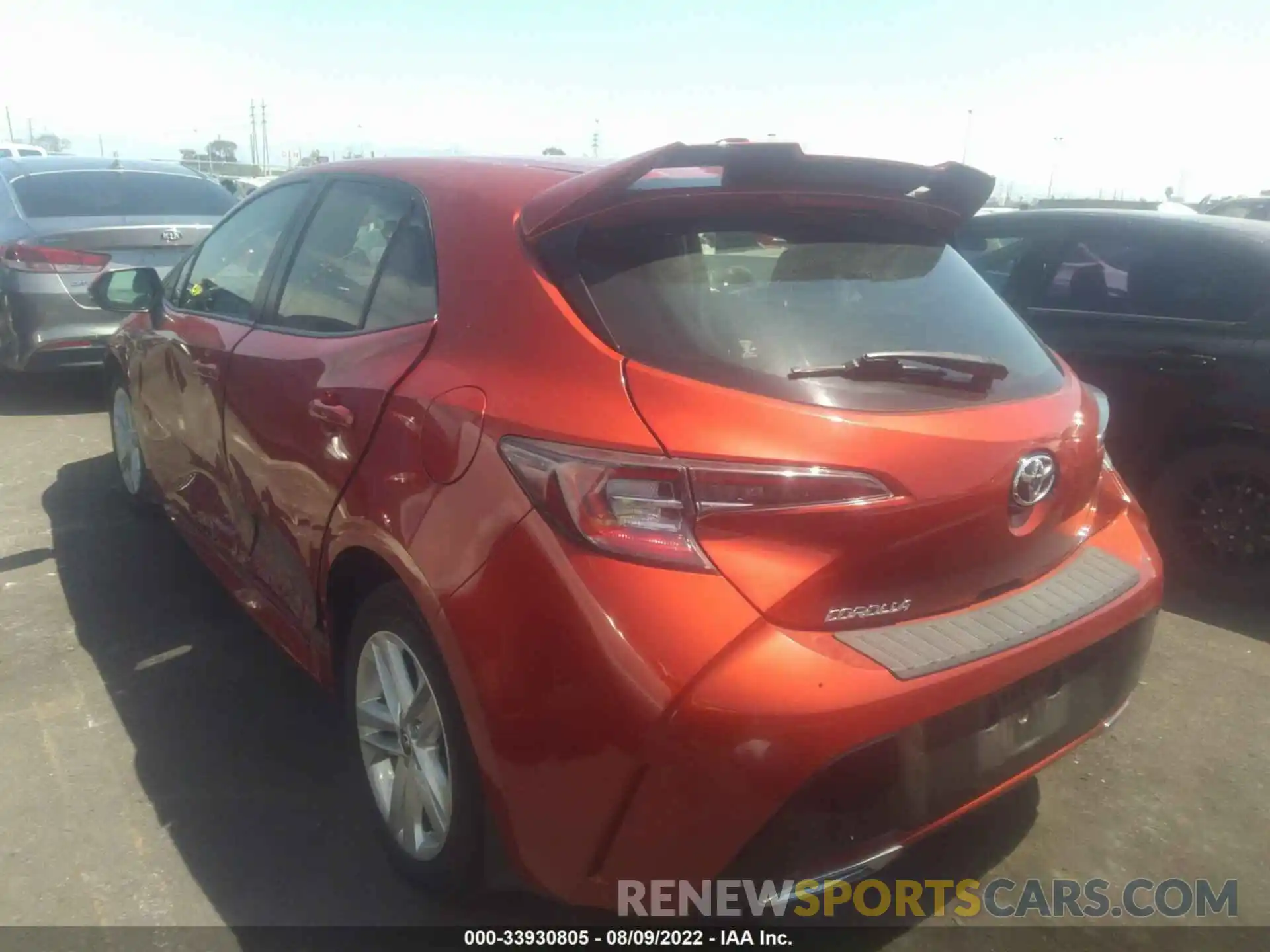 3 Photograph of a damaged car JTNK4RBE3K3039317 TOYOTA COROLLA HATCHBACK 2019