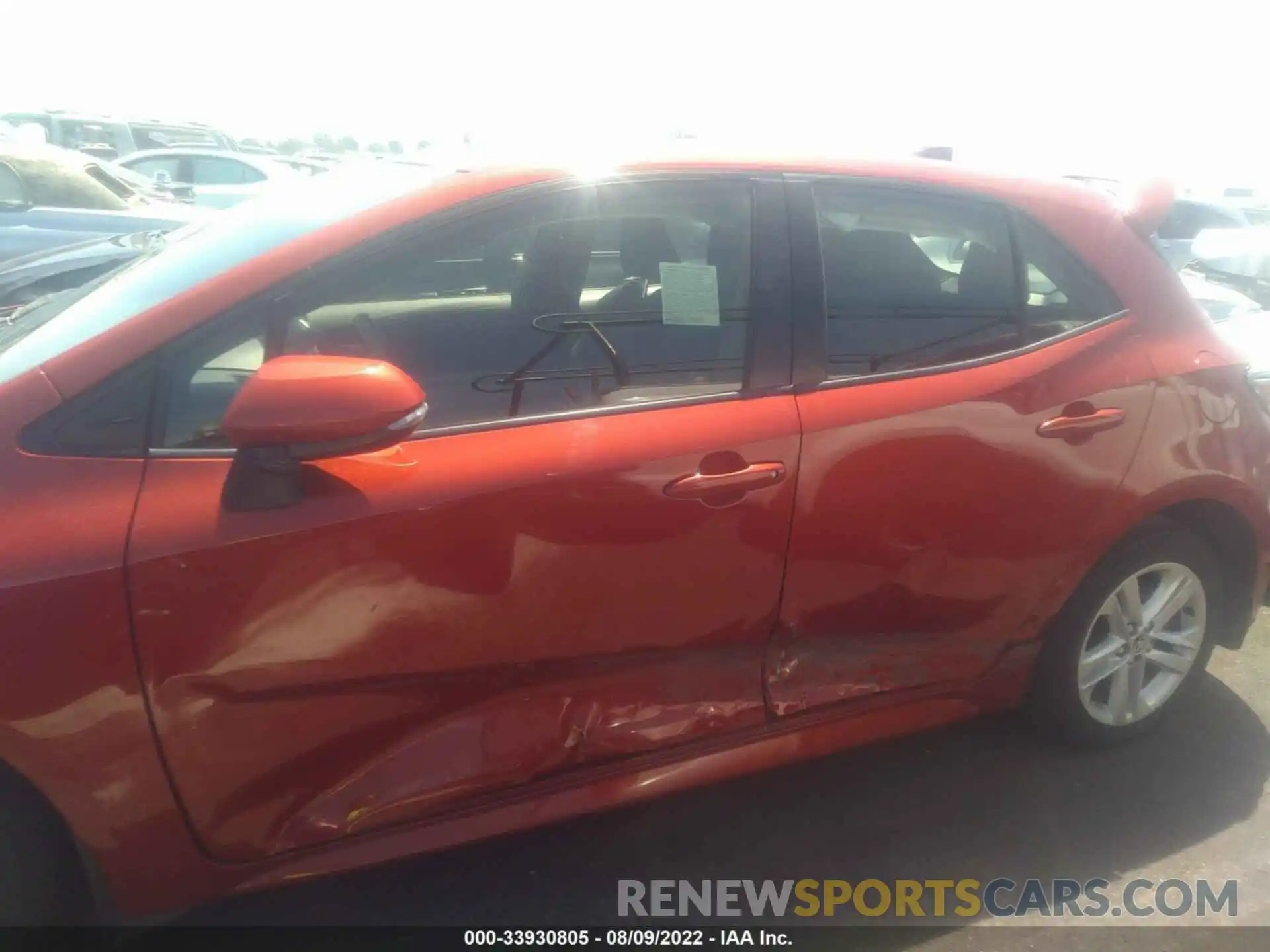 6 Photograph of a damaged car JTNK4RBE3K3039317 TOYOTA COROLLA HATCHBACK 2019