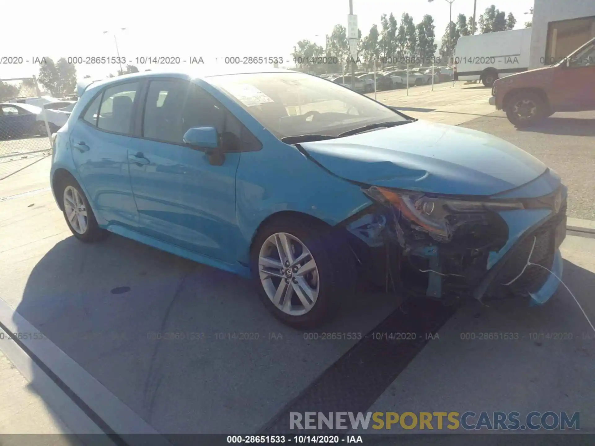 1 Photograph of a damaged car JTNK4RBE3K3041942 TOYOTA COROLLA HATCHBACK 2019