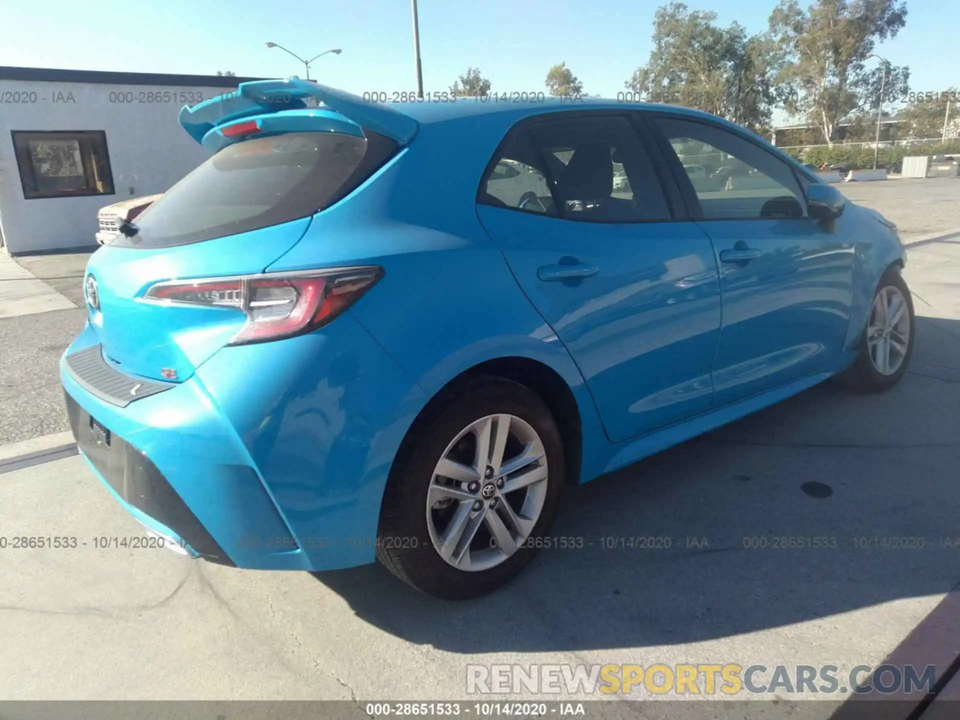 4 Photograph of a damaged car JTNK4RBE3K3041942 TOYOTA COROLLA HATCHBACK 2019