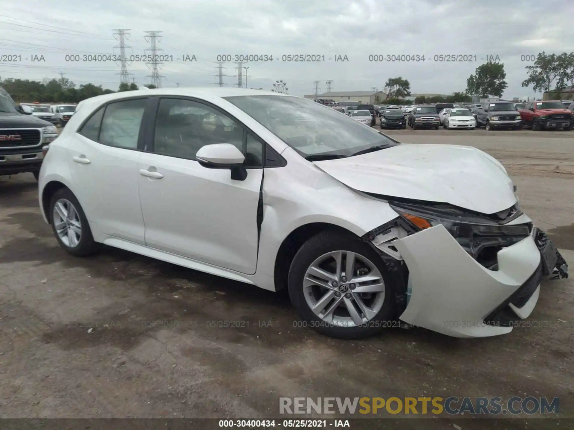 1 Photograph of a damaged car JTNK4RBE3K3047109 TOYOTA COROLLA HATCHBACK 2019