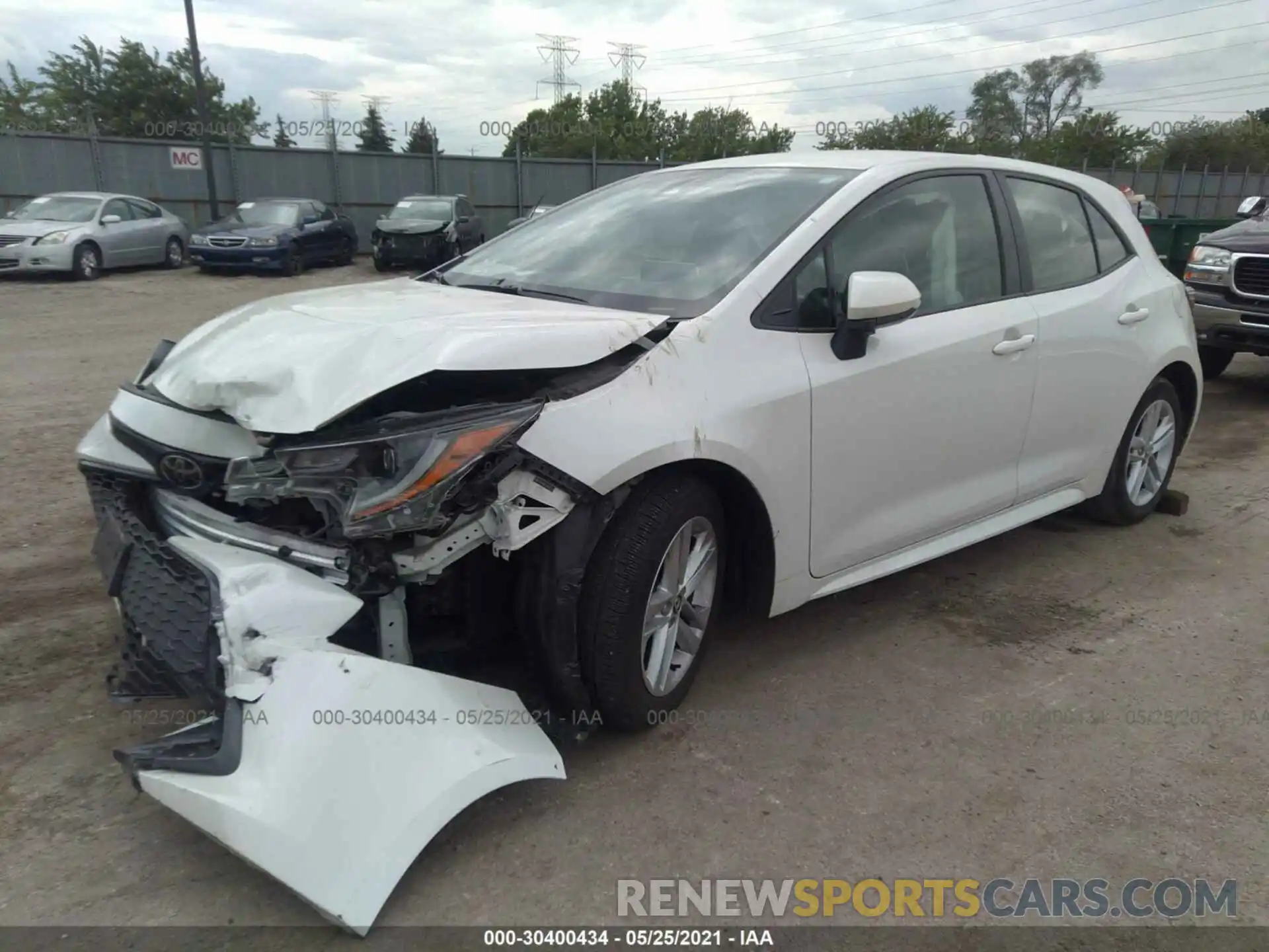 2 Photograph of a damaged car JTNK4RBE3K3047109 TOYOTA COROLLA HATCHBACK 2019