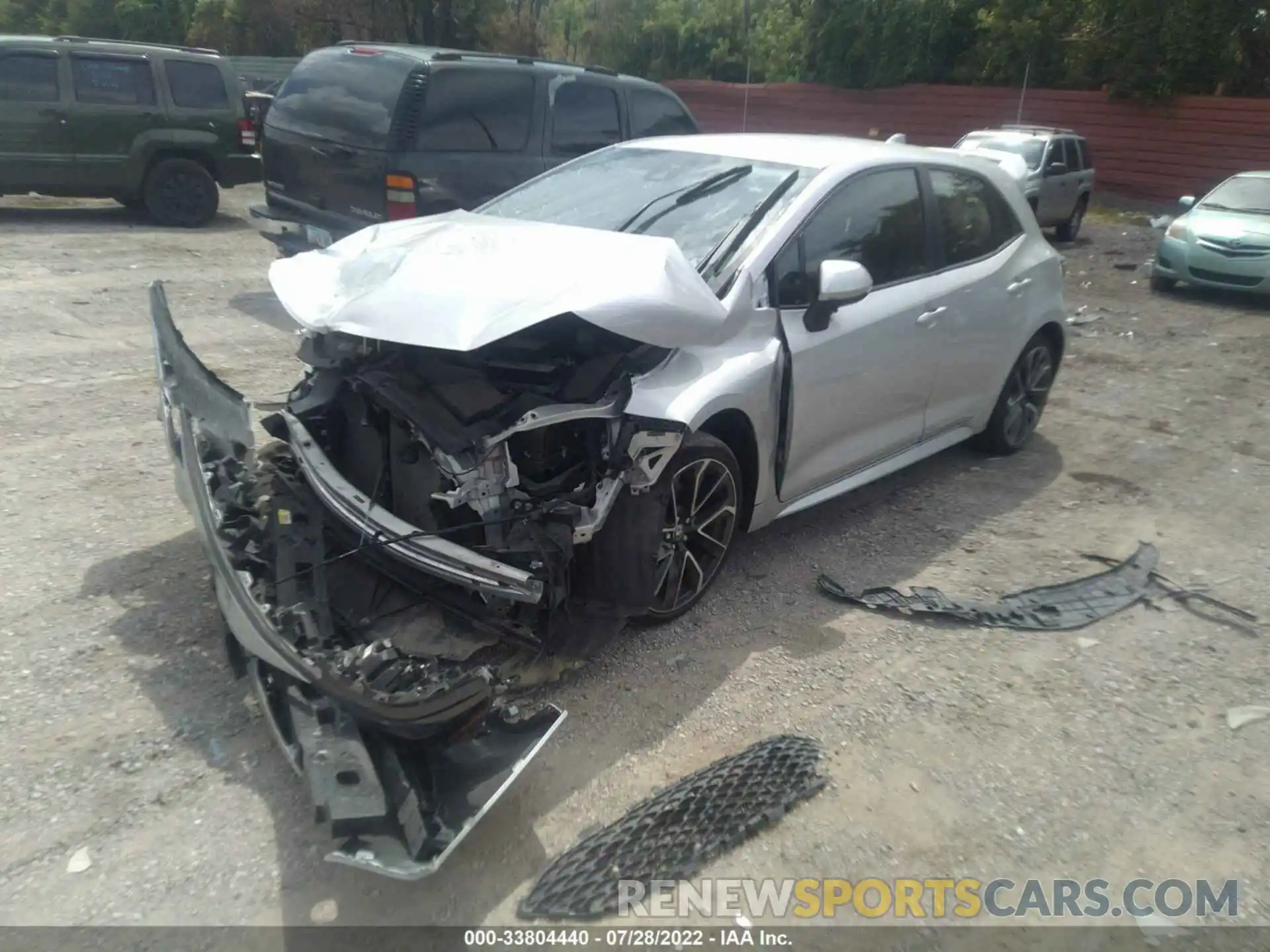 2 Photograph of a damaged car JTNK4RBE3K3047787 TOYOTA COROLLA HATCHBACK 2019