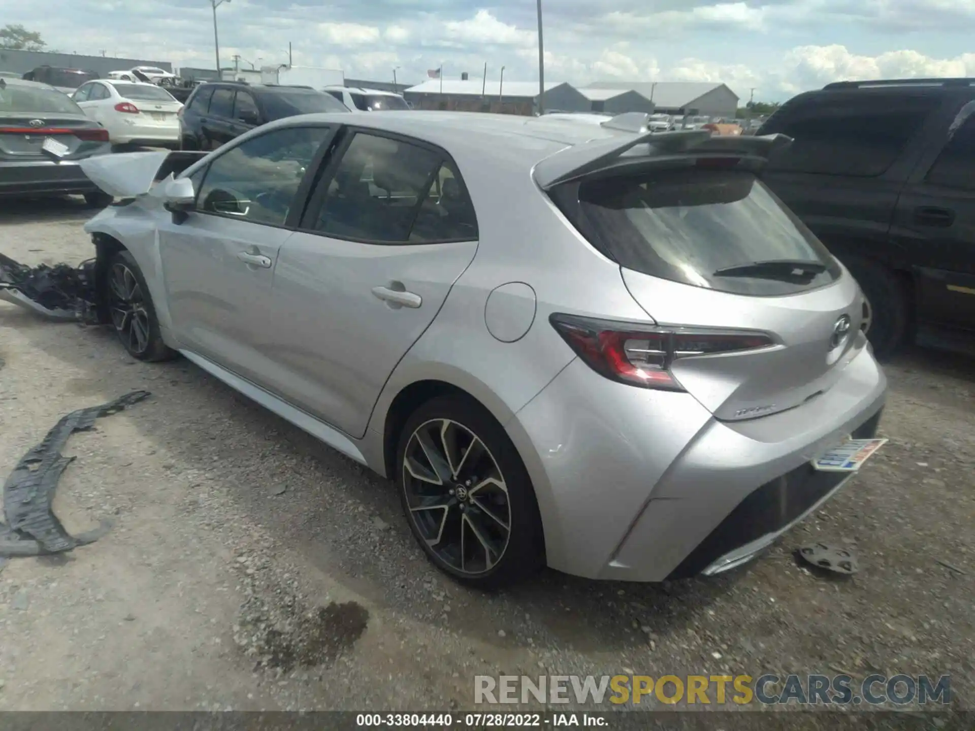 3 Photograph of a damaged car JTNK4RBE3K3047787 TOYOTA COROLLA HATCHBACK 2019