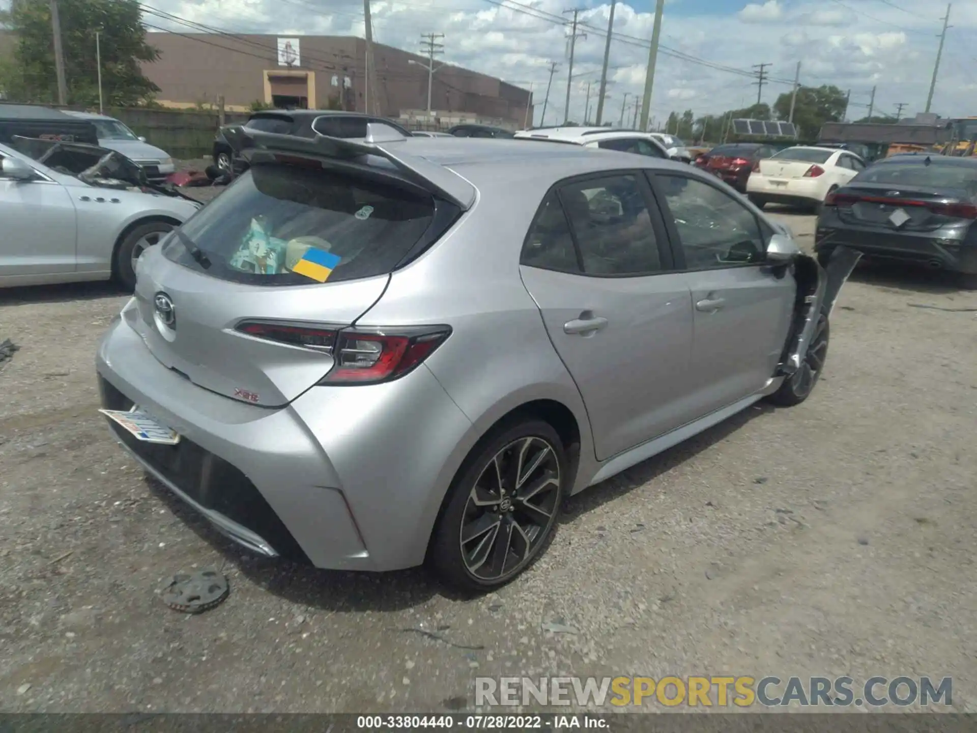 4 Photograph of a damaged car JTNK4RBE3K3047787 TOYOTA COROLLA HATCHBACK 2019