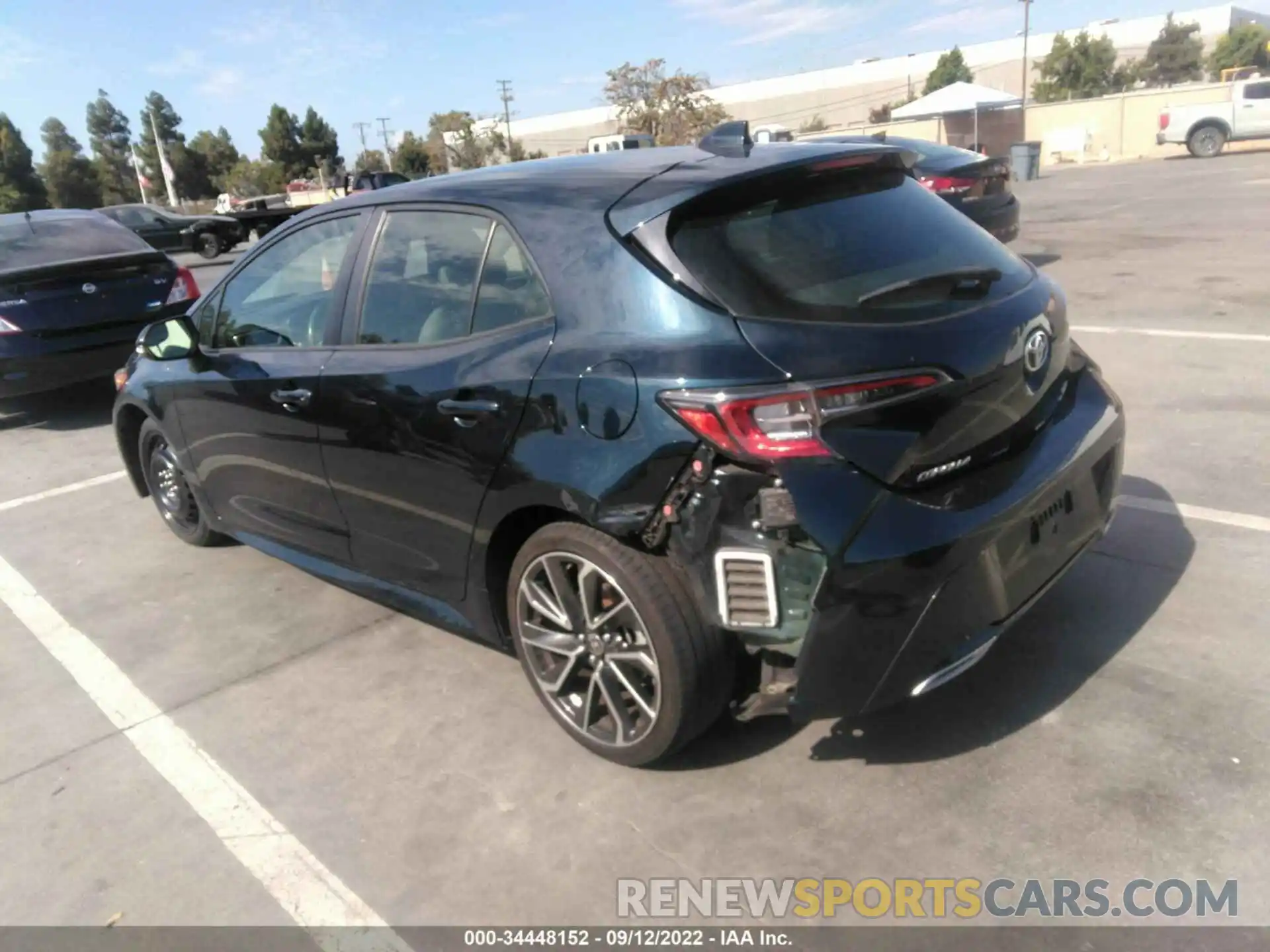 3 Photograph of a damaged car JTNK4RBE3K3050933 TOYOTA COROLLA HATCHBACK 2019