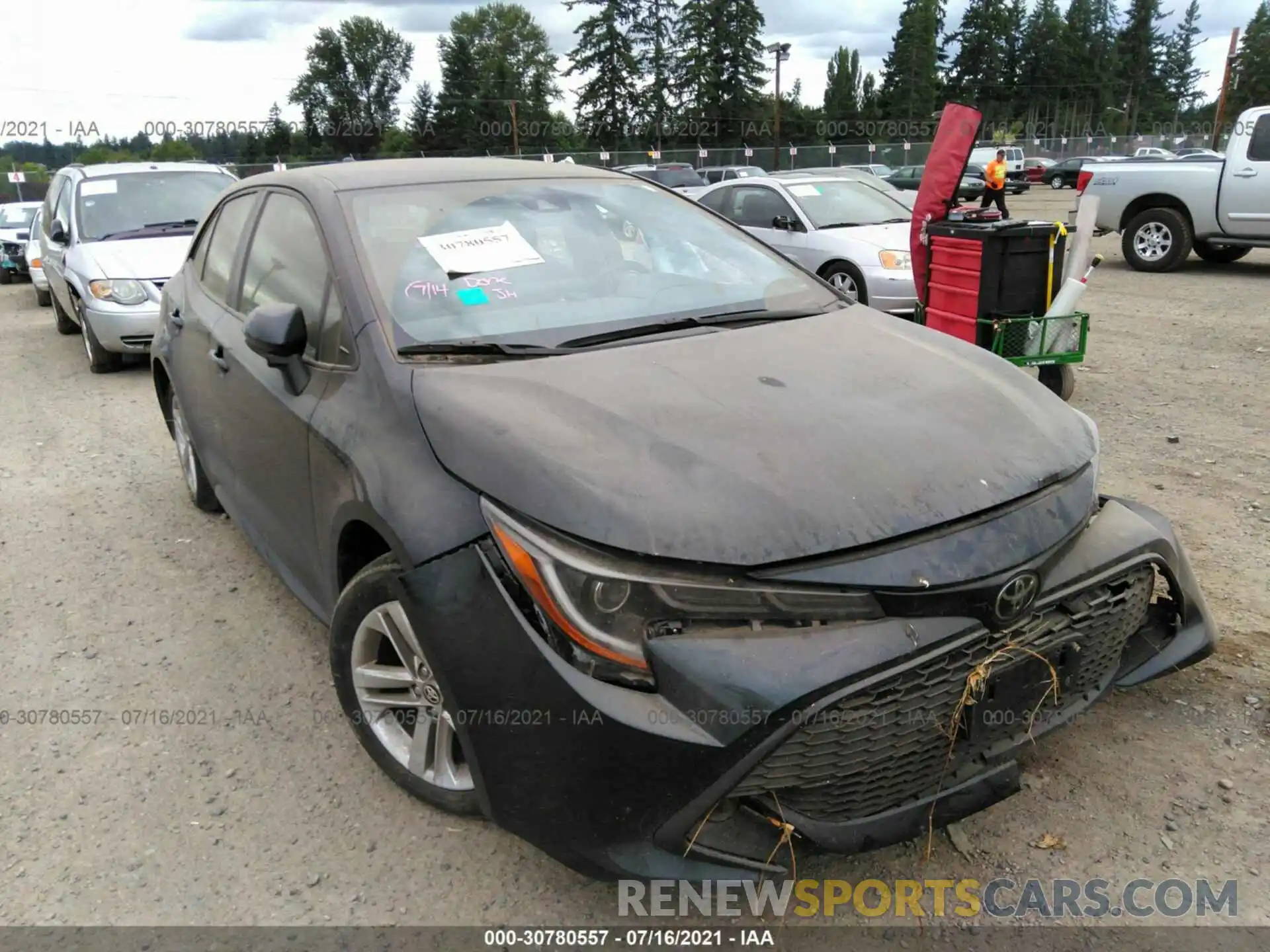 1 Photograph of a damaged car JTNK4RBE3K3051726 TOYOTA COROLLA HATCHBACK 2019