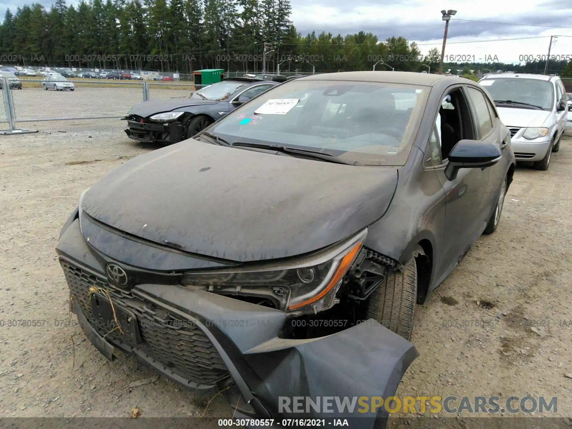 2 Фотография поврежденного автомобиля JTNK4RBE3K3051726 TOYOTA COROLLA HATCHBACK 2019