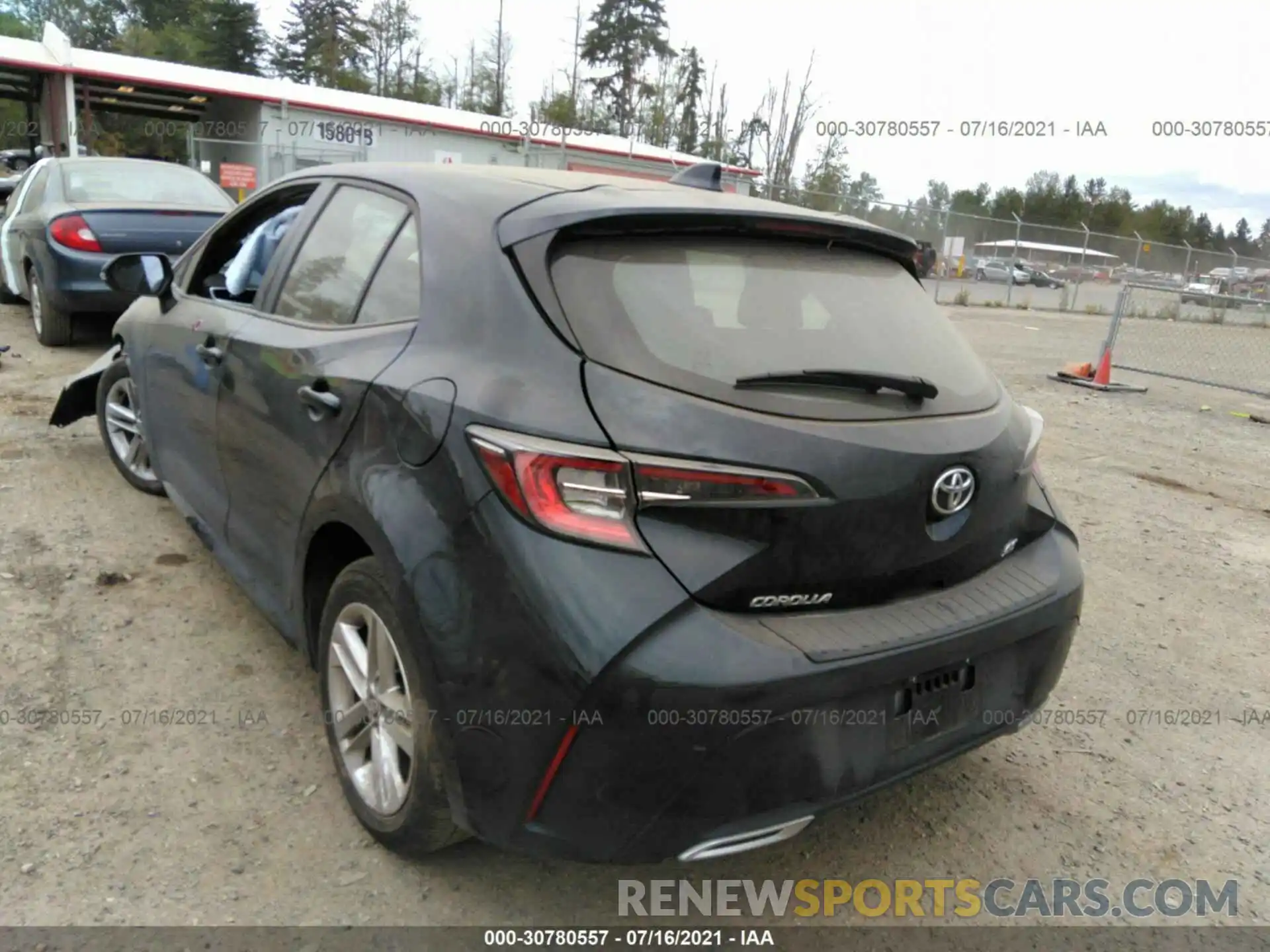 3 Photograph of a damaged car JTNK4RBE3K3051726 TOYOTA COROLLA HATCHBACK 2019