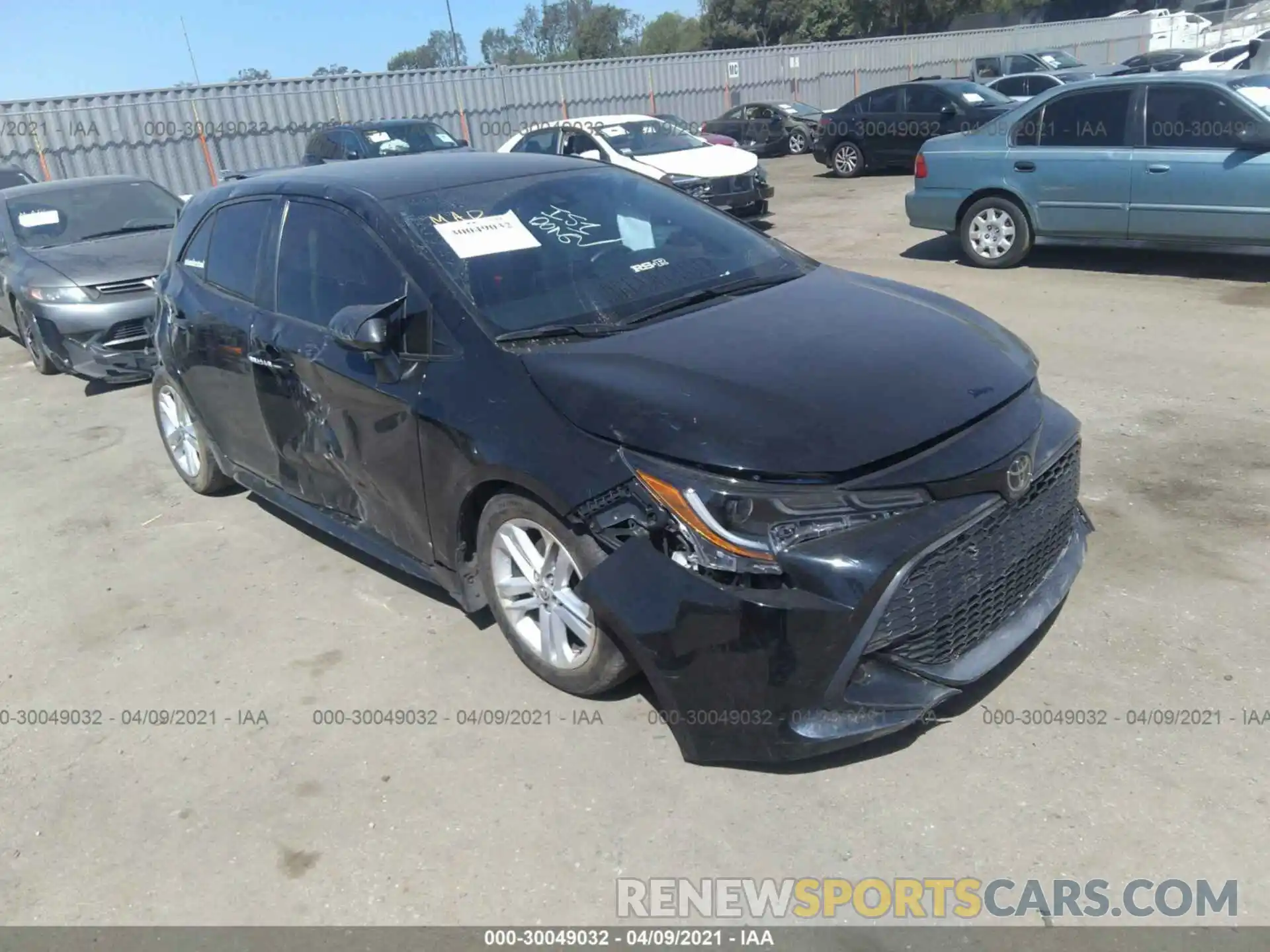 1 Photograph of a damaged car JTNK4RBE3K3053024 TOYOTA COROLLA HATCHBACK 2019