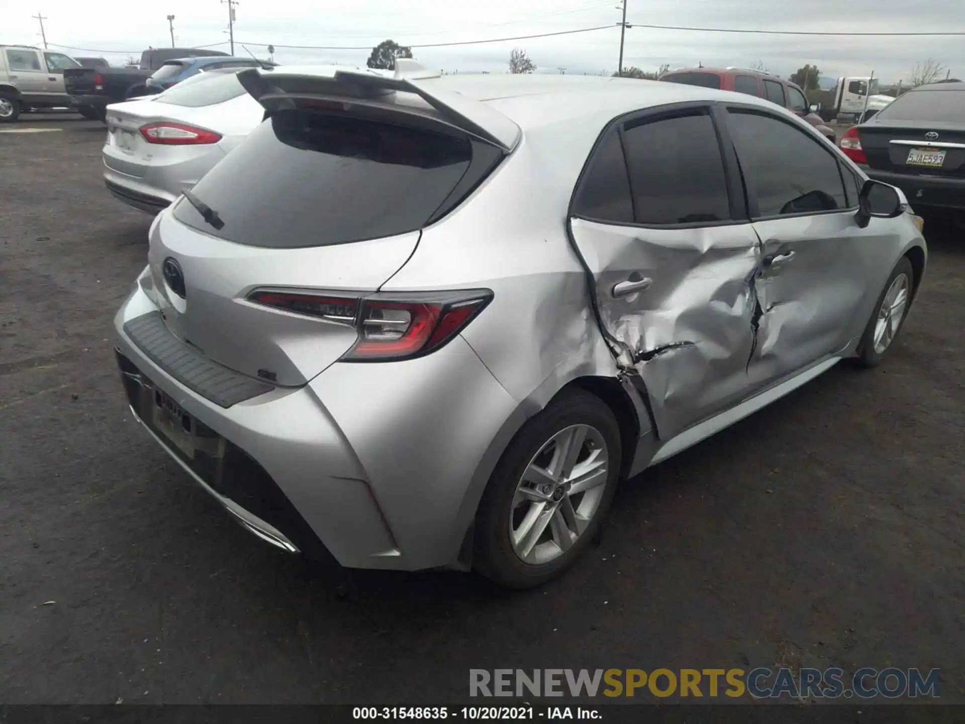 4 Photograph of a damaged car JTNK4RBE3K3069076 TOYOTA COROLLA HATCHBACK 2019