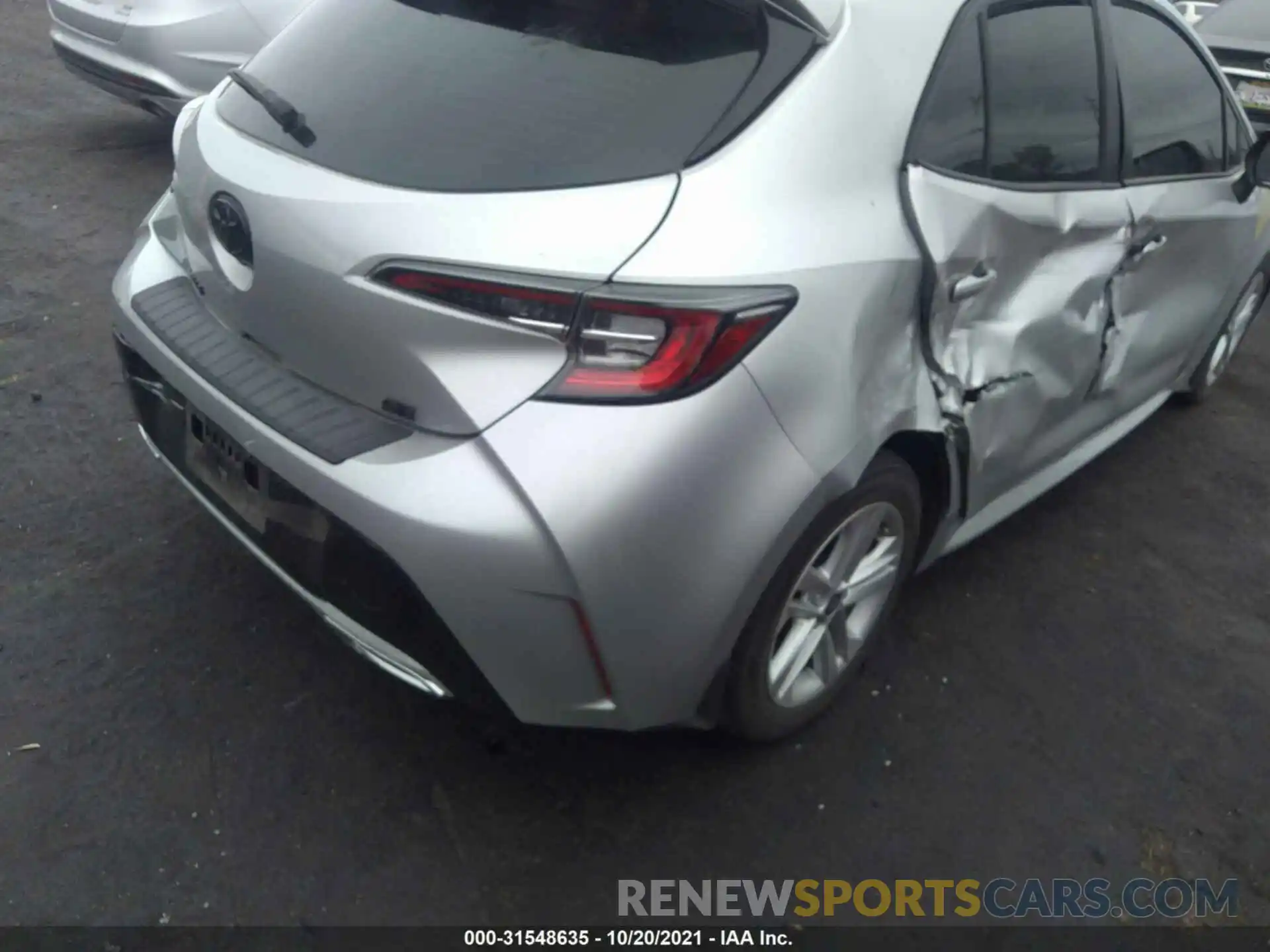 6 Photograph of a damaged car JTNK4RBE3K3069076 TOYOTA COROLLA HATCHBACK 2019