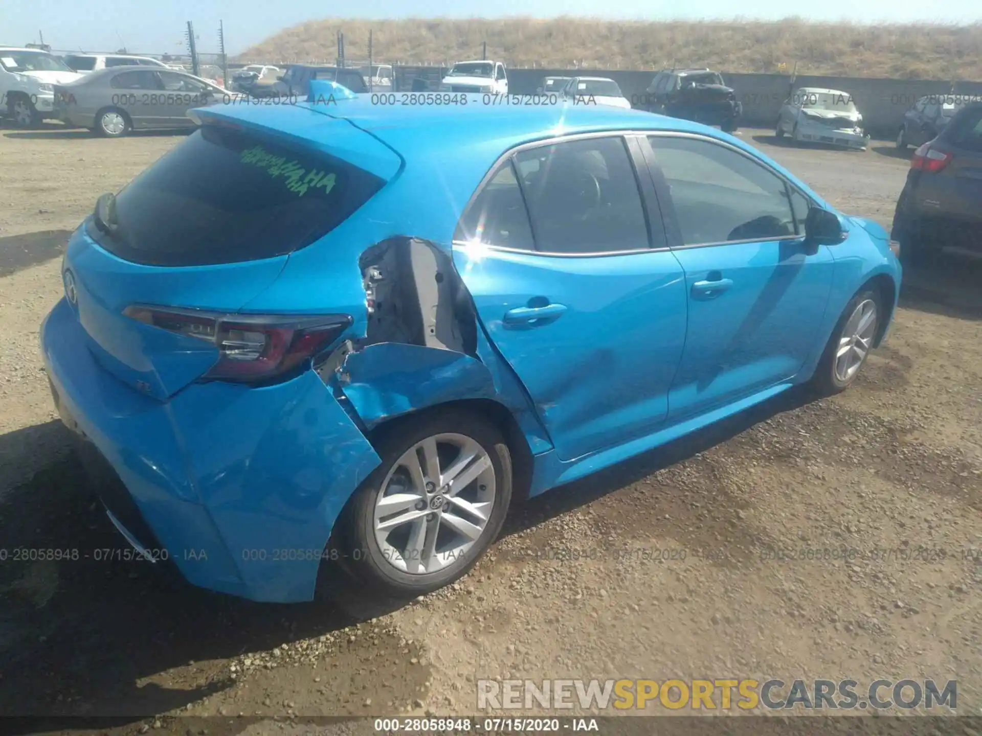 4 Photograph of a damaged car JTNK4RBE4K3001191 TOYOTA COROLLA HATCHBACK 2019