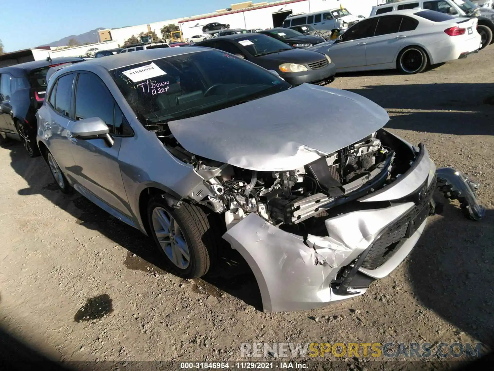 1 Photograph of a damaged car JTNK4RBE4K3007931 TOYOTA COROLLA HATCHBACK 2019