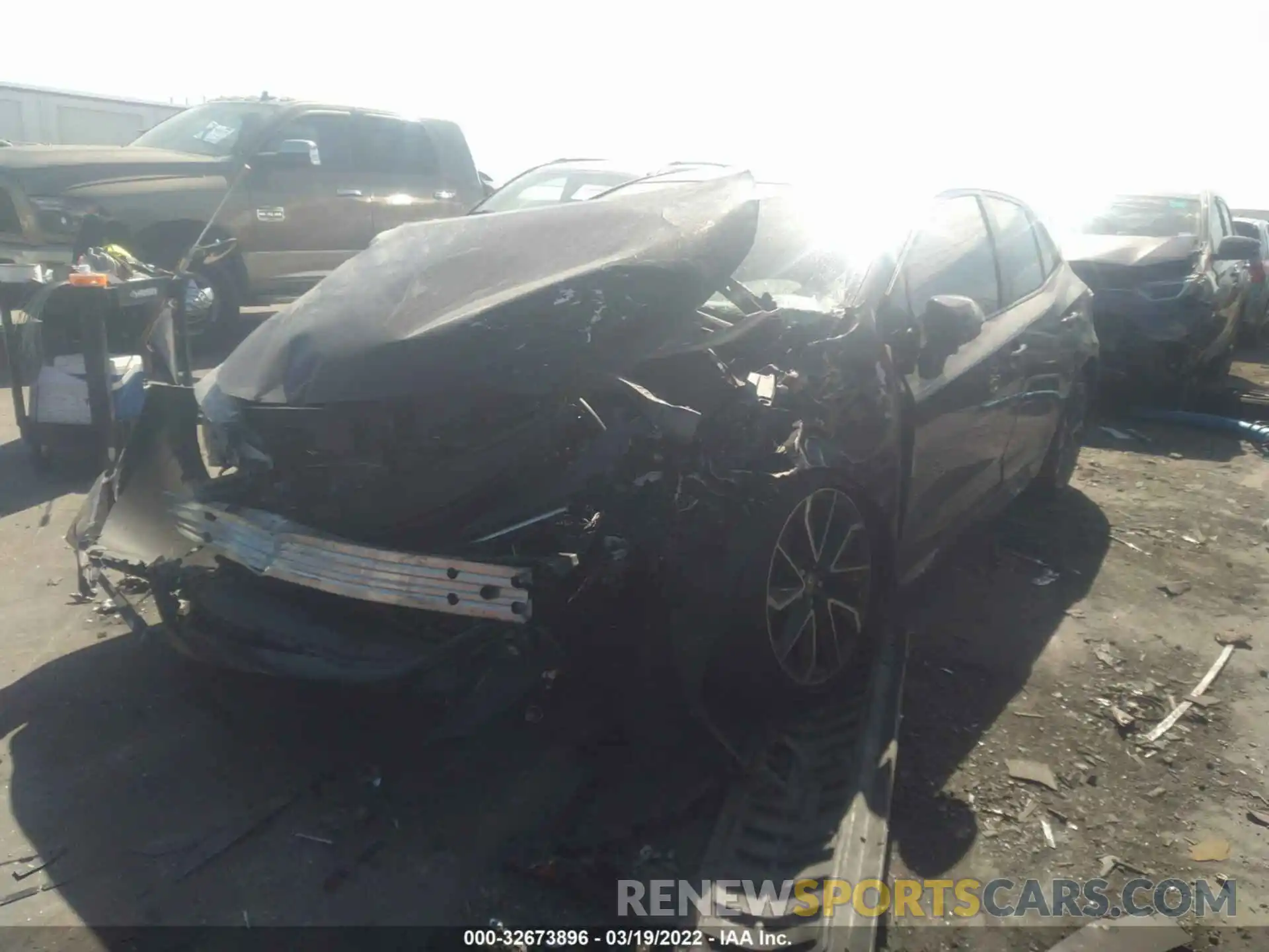 2 Photograph of a damaged car JTNK4RBE4K3013762 TOYOTA COROLLA HATCHBACK 2019