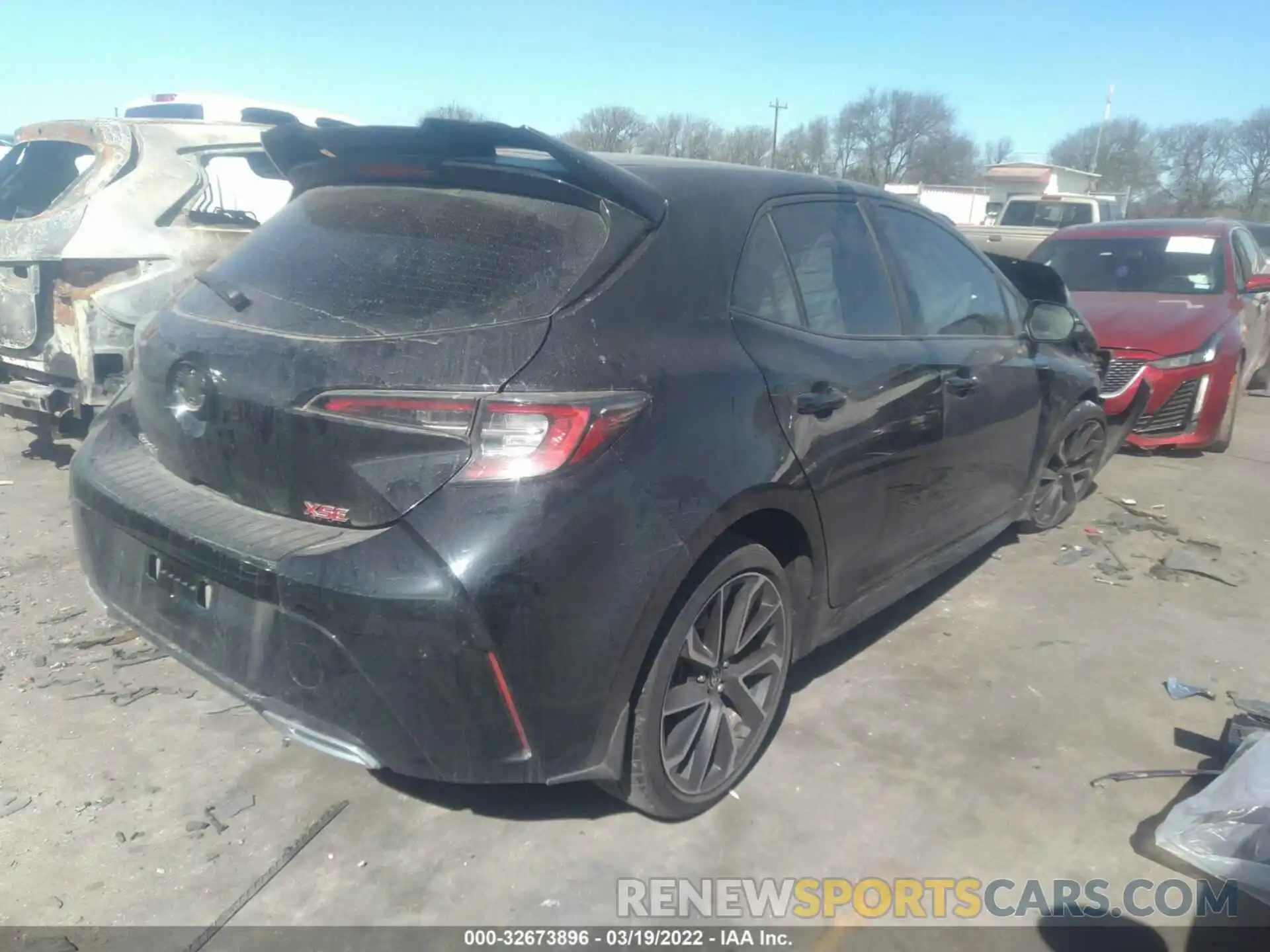 4 Фотография поврежденного автомобиля JTNK4RBE4K3013762 TOYOTA COROLLA HATCHBACK 2019