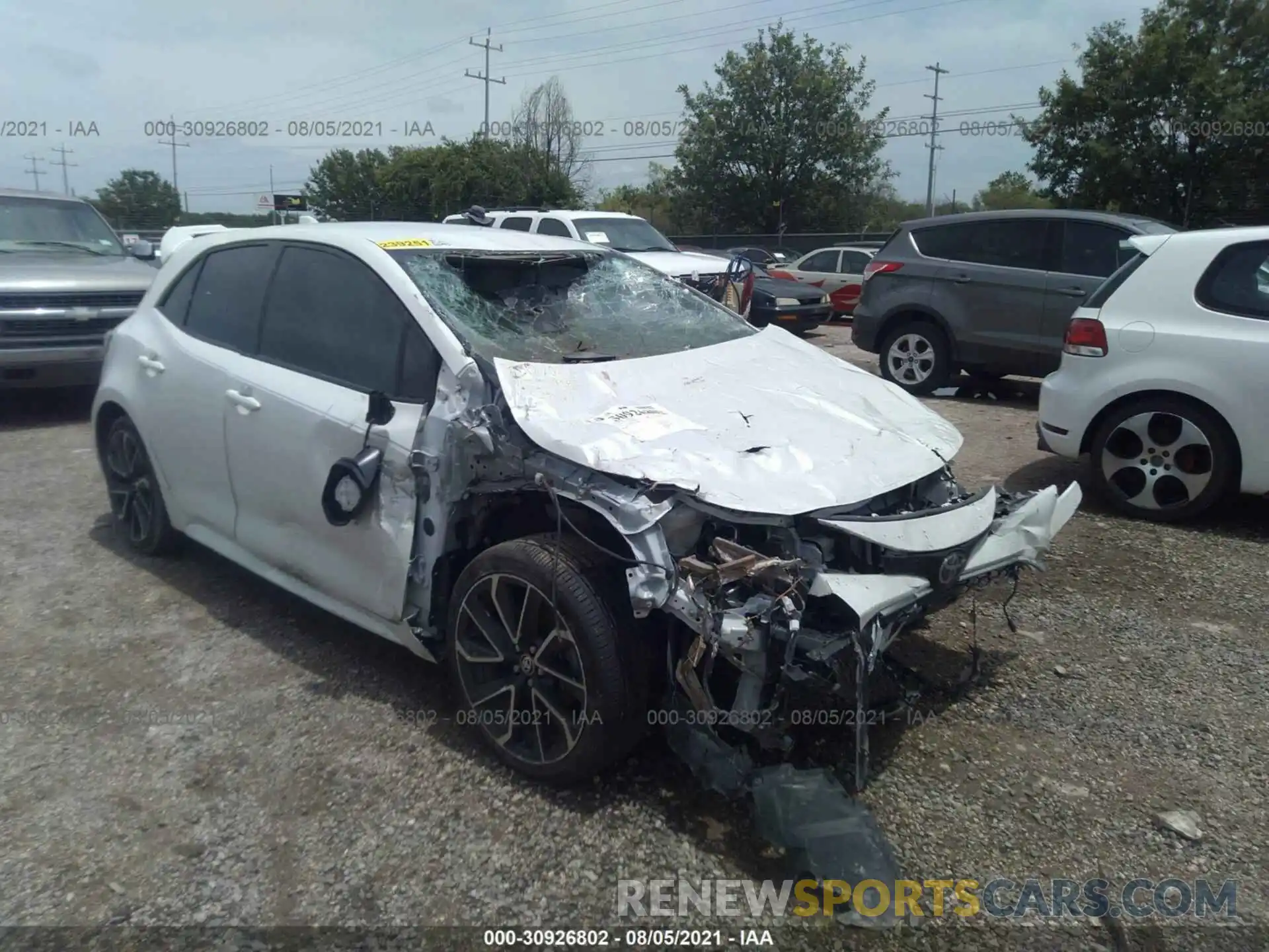 1 Photograph of a damaged car JTNK4RBE4K3016077 TOYOTA COROLLA HATCHBACK 2019