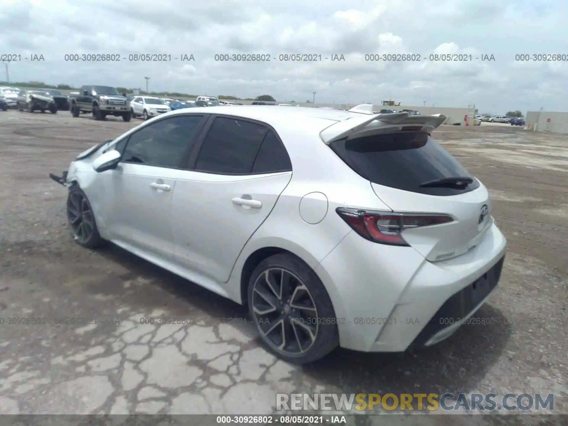 3 Photograph of a damaged car JTNK4RBE4K3016077 TOYOTA COROLLA HATCHBACK 2019