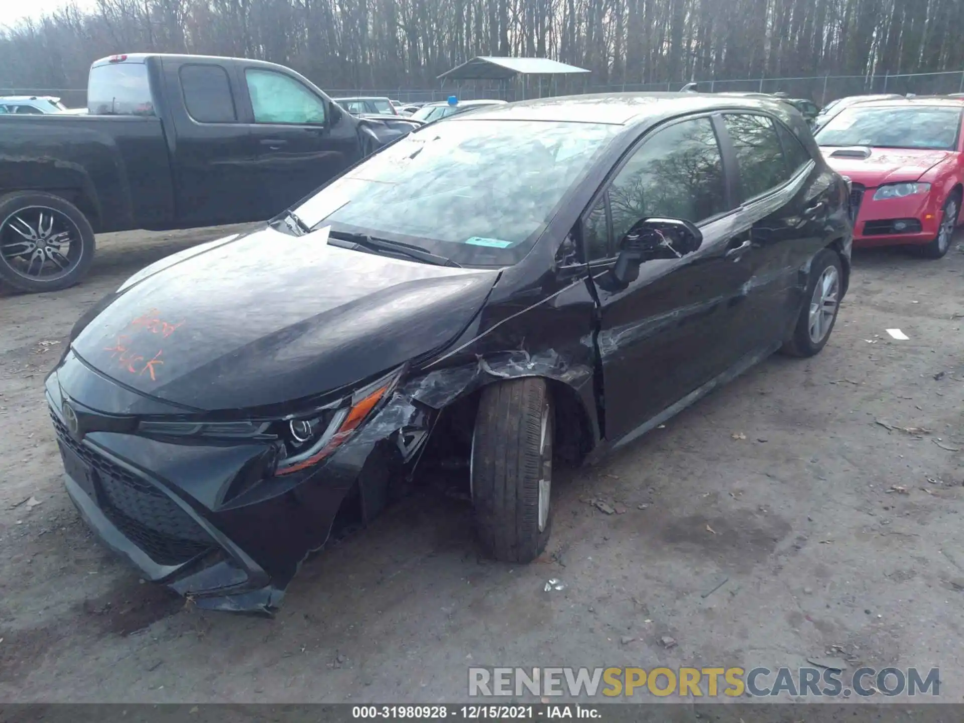 2 Фотография поврежденного автомобиля JTNK4RBE4K3035633 TOYOTA COROLLA HATCHBACK 2019