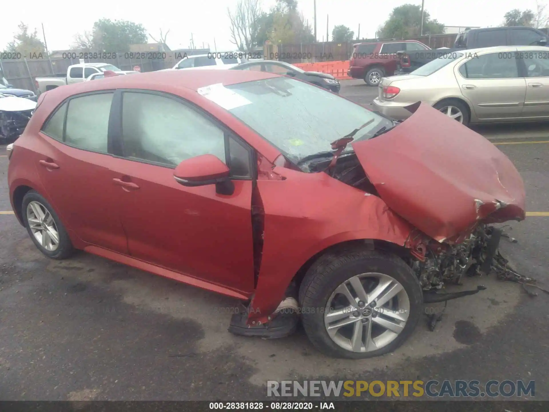 1 Photograph of a damaged car JTNK4RBE4K3044235 TOYOTA COROLLA HATCHBACK 2019