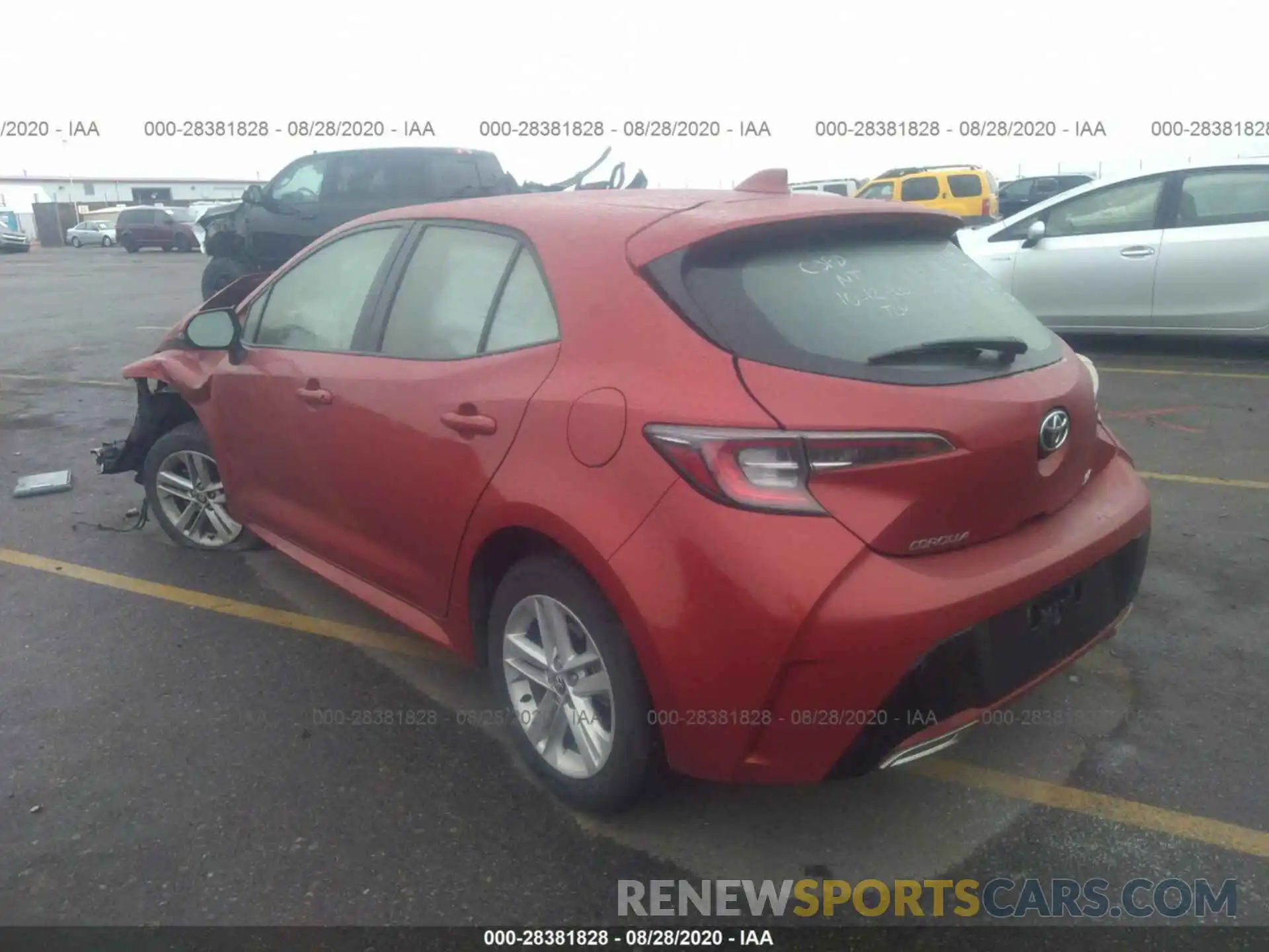 3 Photograph of a damaged car JTNK4RBE4K3044235 TOYOTA COROLLA HATCHBACK 2019