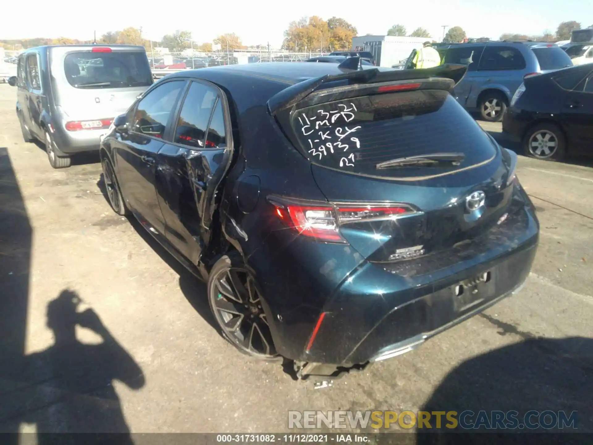 3 Photograph of a damaged car JTNK4RBE4K3047748 TOYOTA COROLLA HATCHBACK 2019