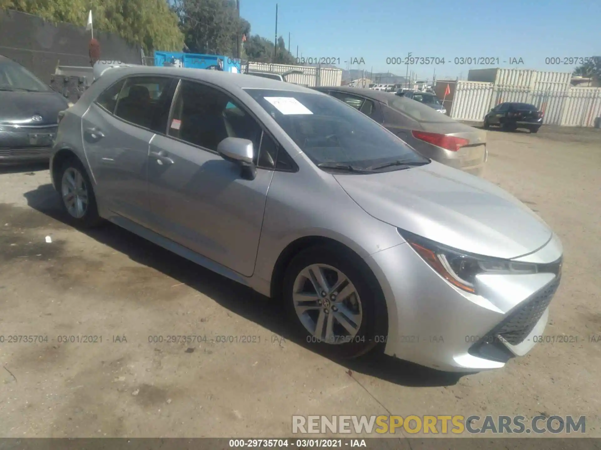 1 Photograph of a damaged car JTNK4RBE4K3056451 TOYOTA COROLLA HATCHBACK 2019