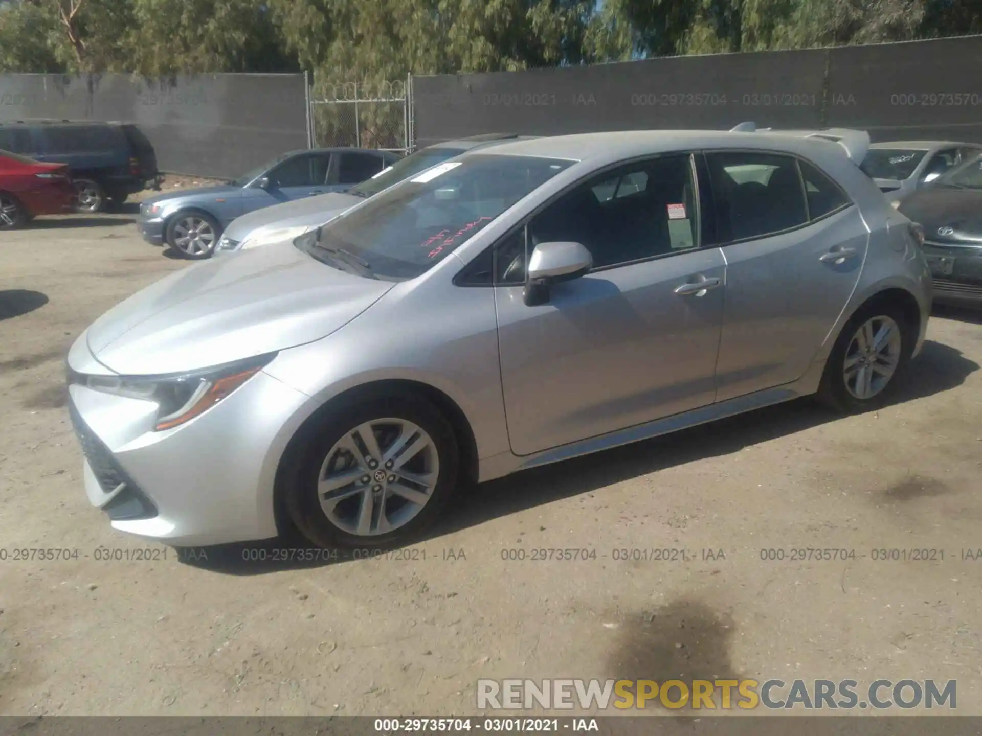 2 Photograph of a damaged car JTNK4RBE4K3056451 TOYOTA COROLLA HATCHBACK 2019