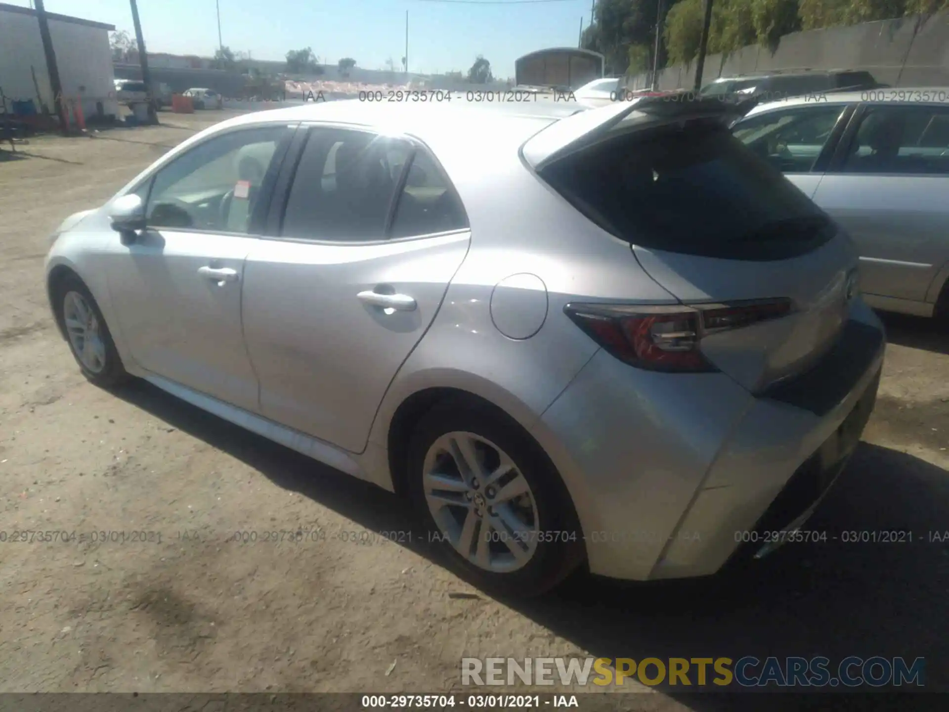 3 Photograph of a damaged car JTNK4RBE4K3056451 TOYOTA COROLLA HATCHBACK 2019