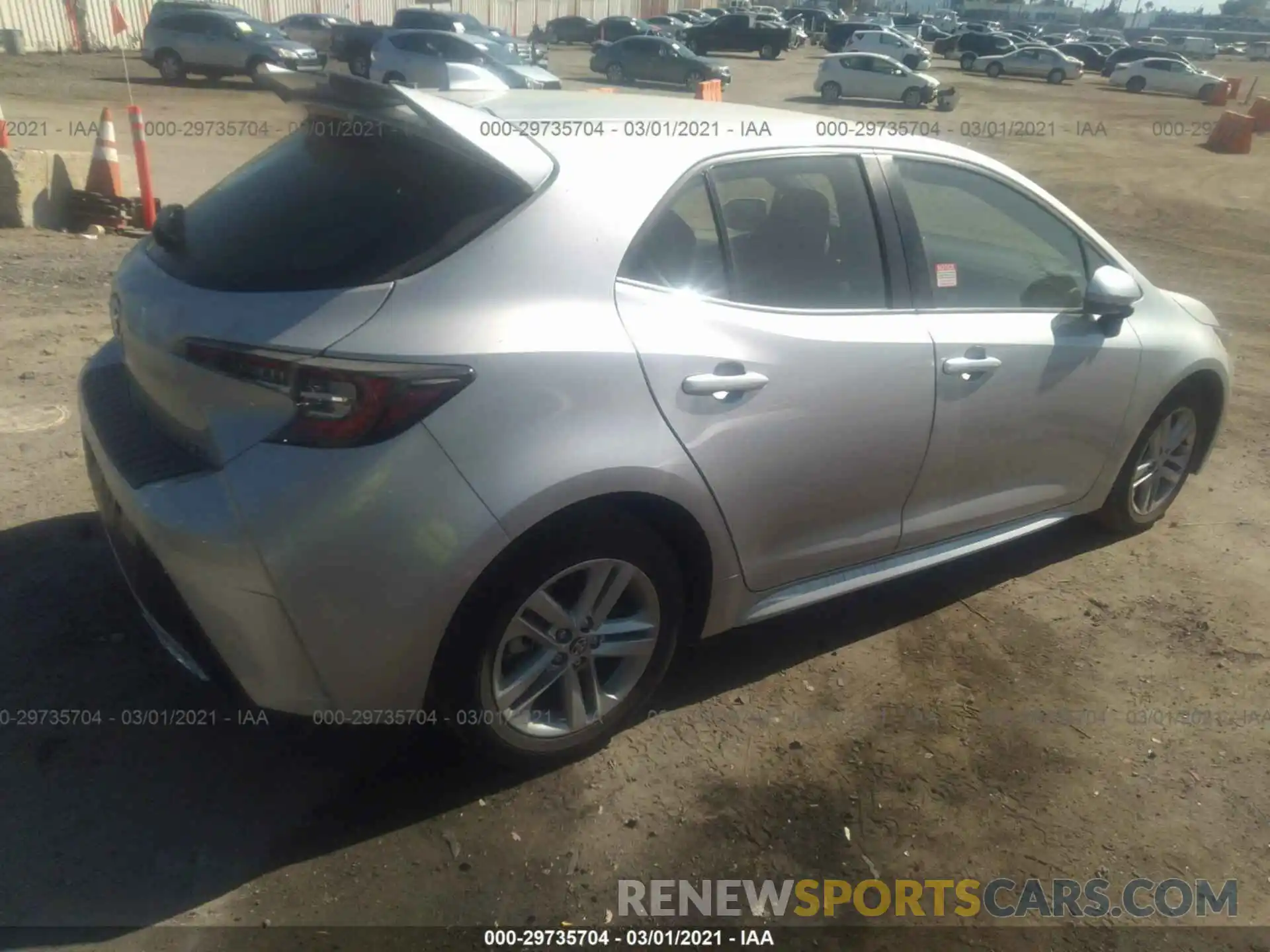 4 Photograph of a damaged car JTNK4RBE4K3056451 TOYOTA COROLLA HATCHBACK 2019