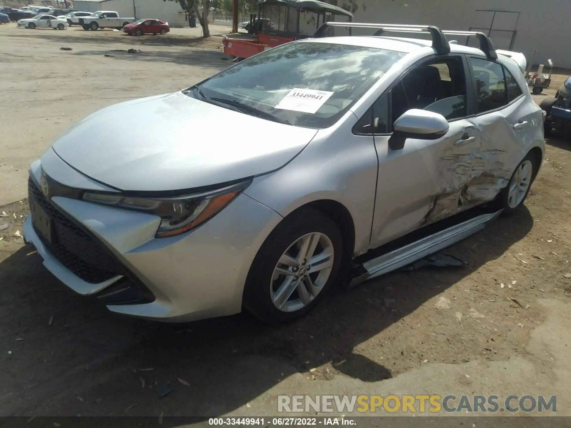 2 Photograph of a damaged car JTNK4RBE4K3061536 TOYOTA COROLLA HATCHBACK 2019