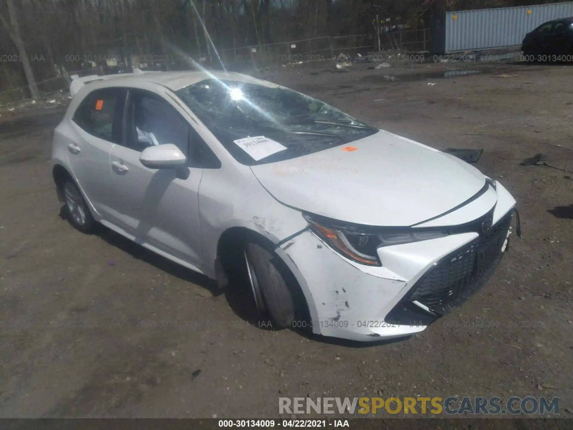 1 Photograph of a damaged car JTNK4RBE4K3066820 TOYOTA COROLLA HATCHBACK 2019