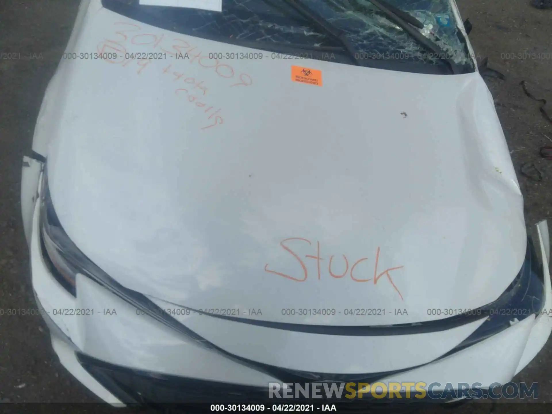 10 Photograph of a damaged car JTNK4RBE4K3066820 TOYOTA COROLLA HATCHBACK 2019