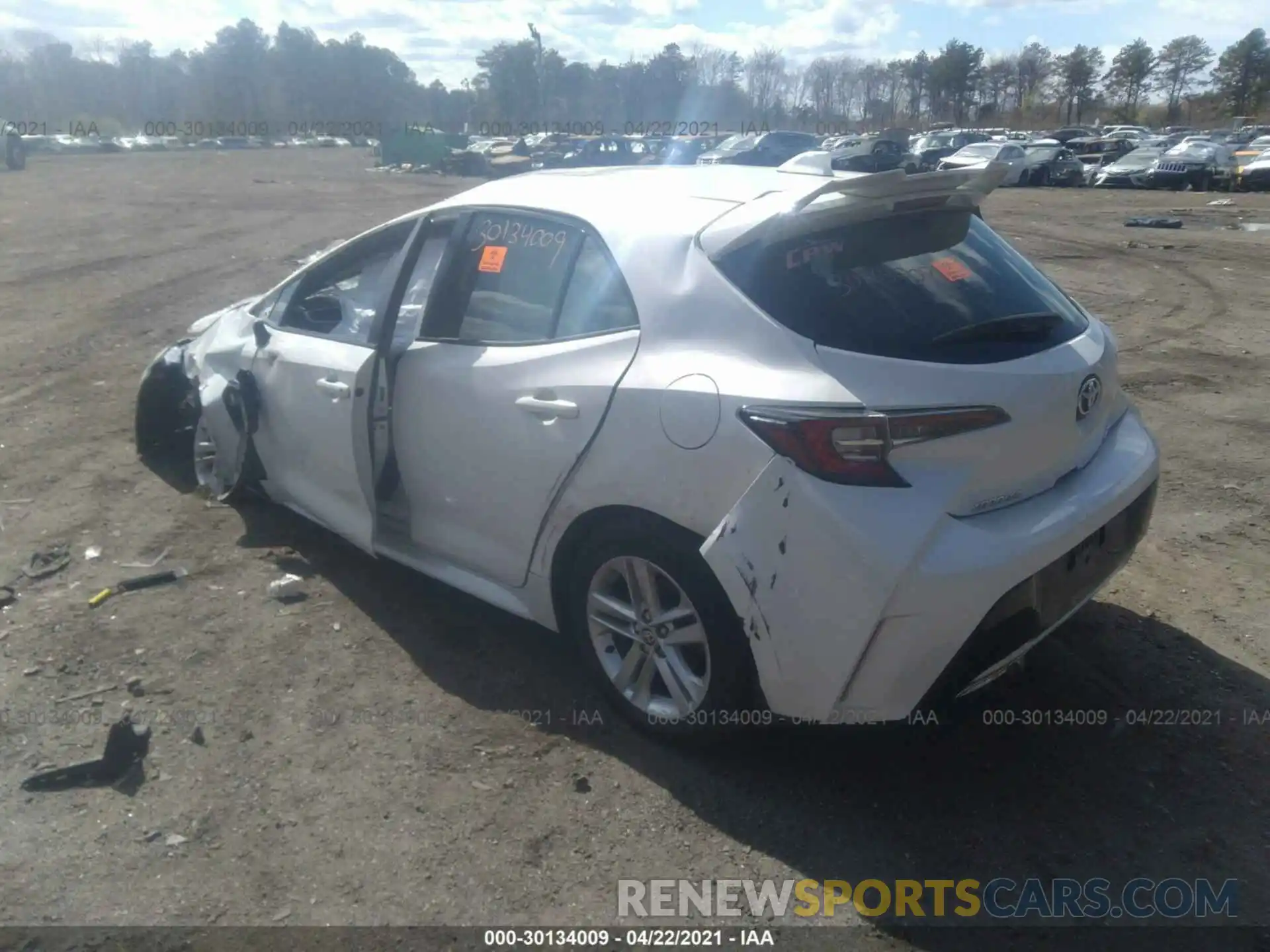 3 Photograph of a damaged car JTNK4RBE4K3066820 TOYOTA COROLLA HATCHBACK 2019