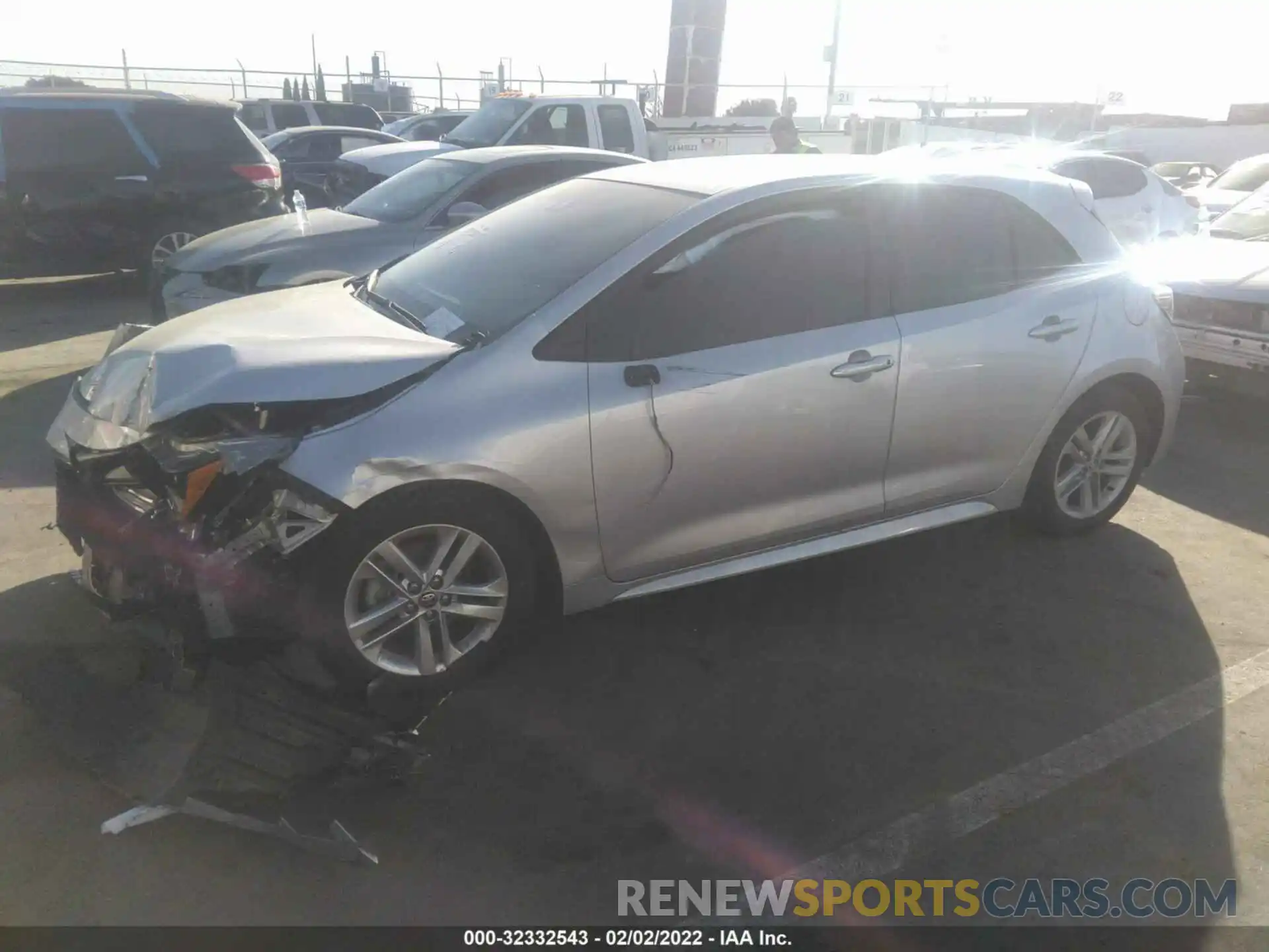 2 Photograph of a damaged car JTNK4RBE4K3070706 TOYOTA COROLLA HATCHBACK 2019