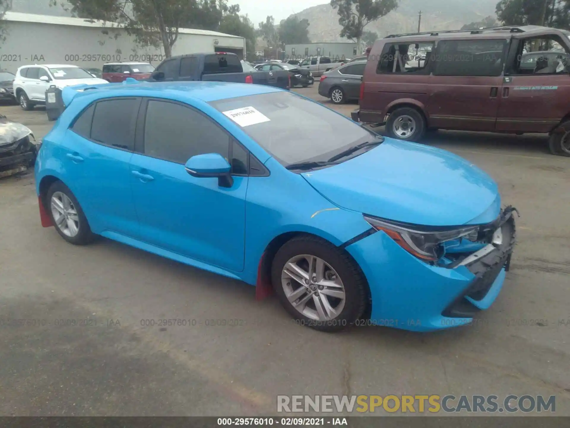 1 Photograph of a damaged car JTNK4RBE5K3001507 TOYOTA COROLLA HATCHBACK 2019