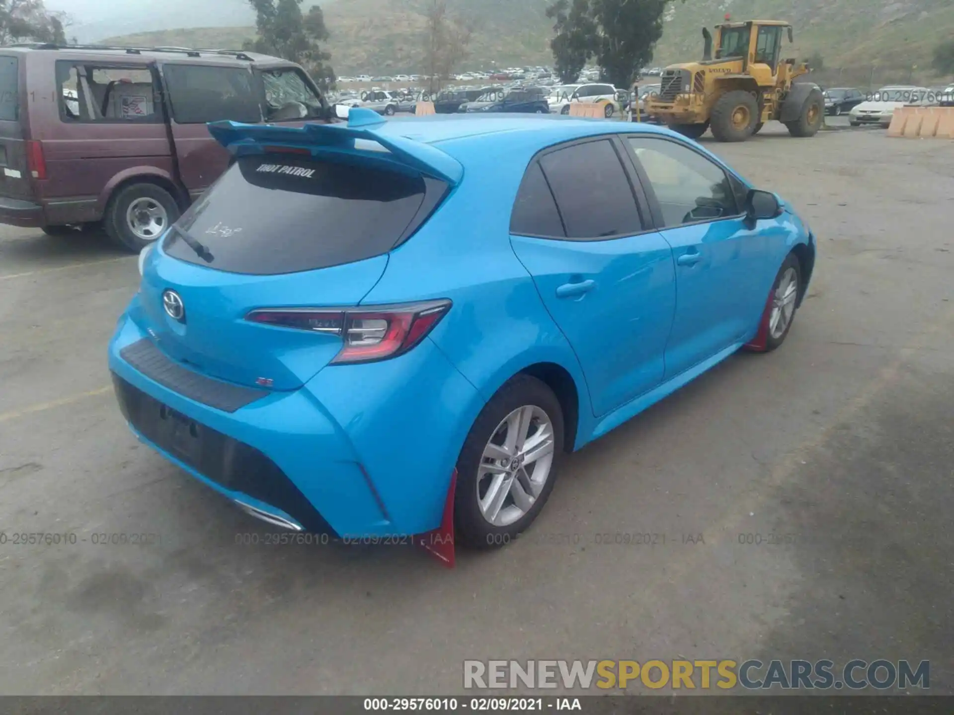 4 Photograph of a damaged car JTNK4RBE5K3001507 TOYOTA COROLLA HATCHBACK 2019