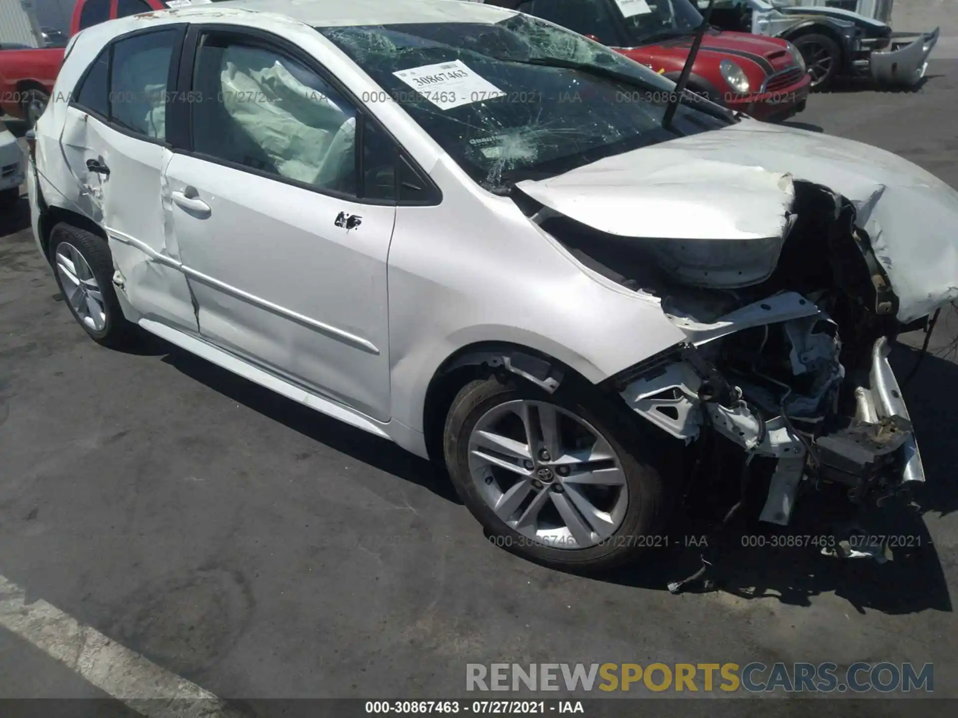 1 Photograph of a damaged car JTNK4RBE5K3010675 TOYOTA COROLLA HATCHBACK 2019