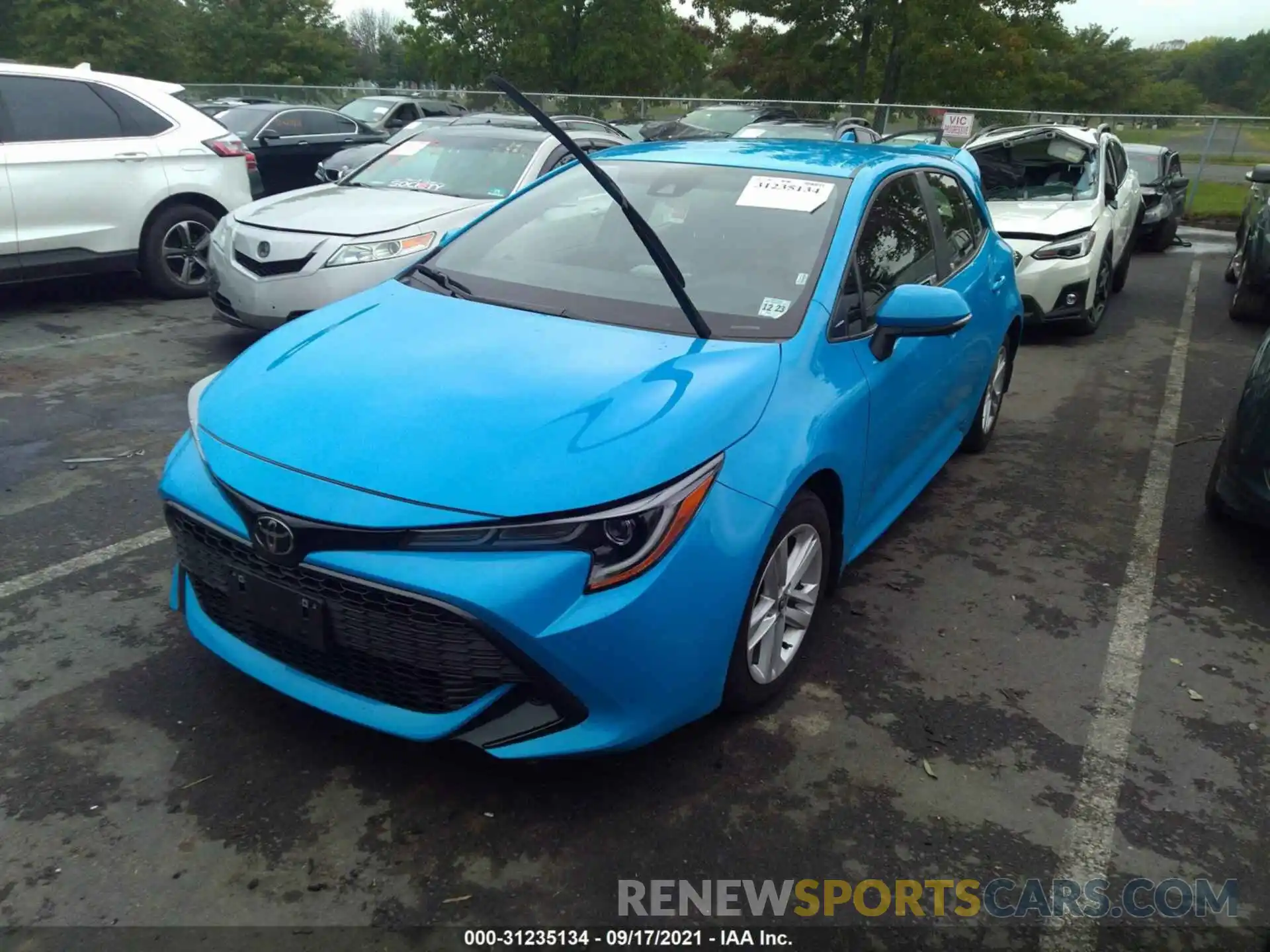 2 Photograph of a damaged car JTNK4RBE5K3011700 TOYOTA COROLLA HATCHBACK 2019