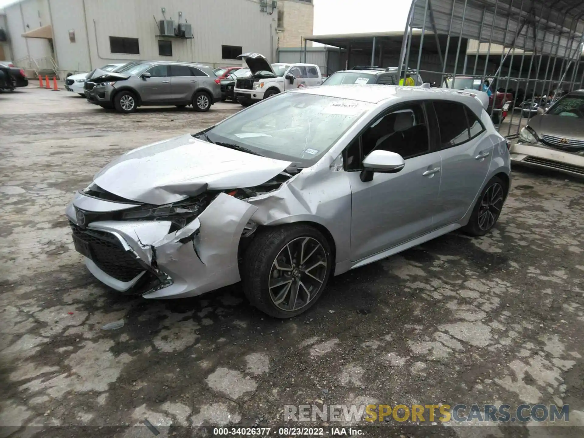 2 Фотография поврежденного автомобиля JTNK4RBE5K3016718 TOYOTA COROLLA HATCHBACK 2019