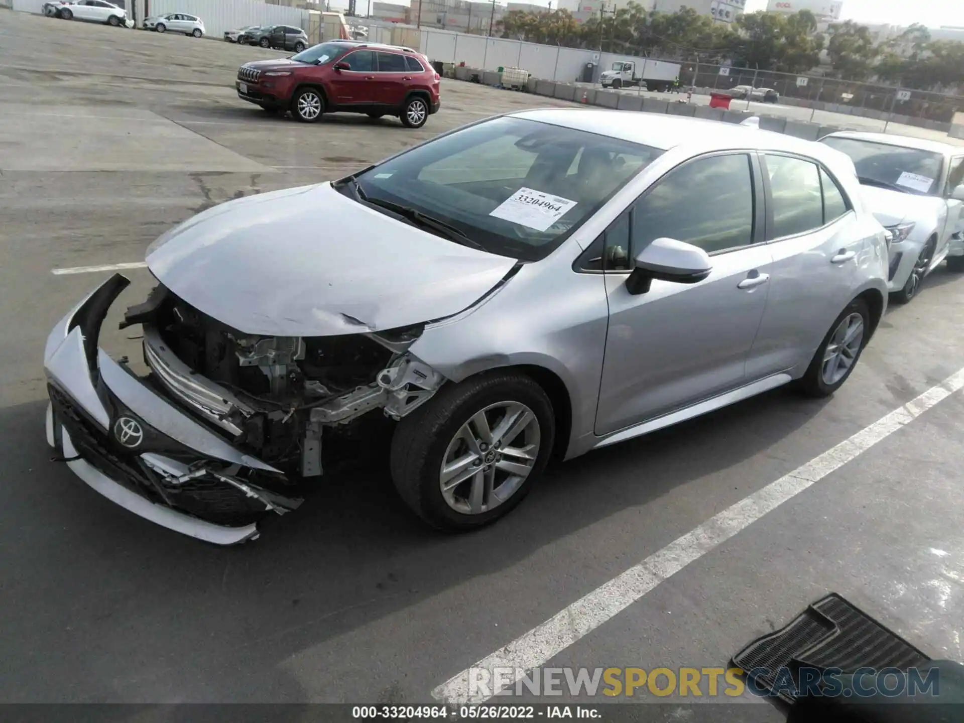 2 Photograph of a damaged car JTNK4RBE5K3040744 TOYOTA COROLLA HATCHBACK 2019