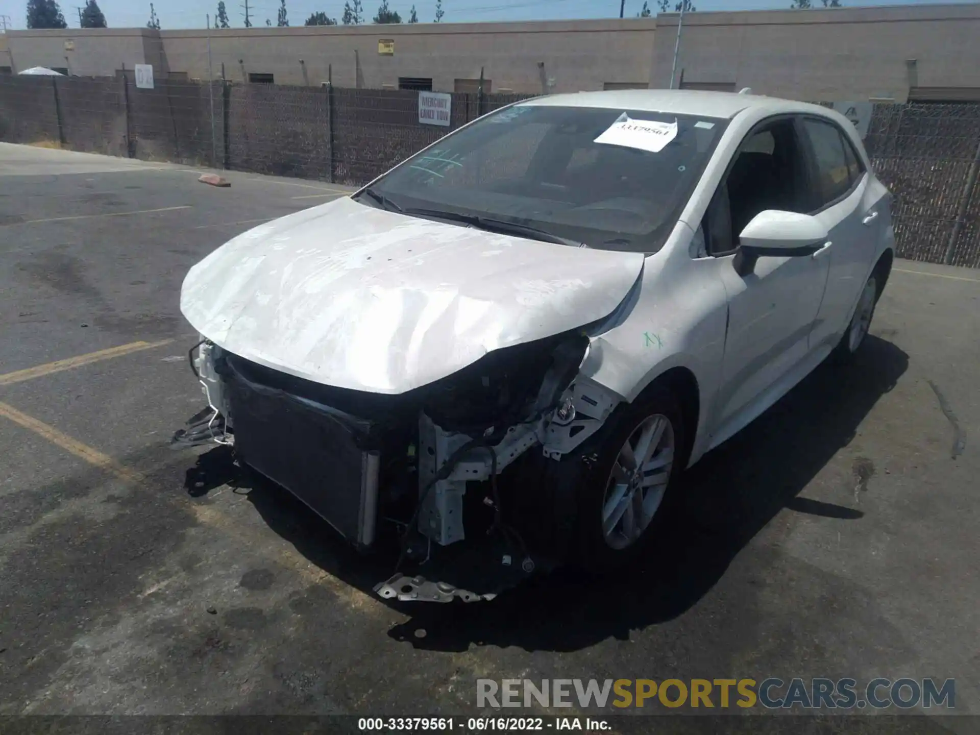 2 Photograph of a damaged car JTNK4RBE5K3042896 TOYOTA COROLLA HATCHBACK 2019