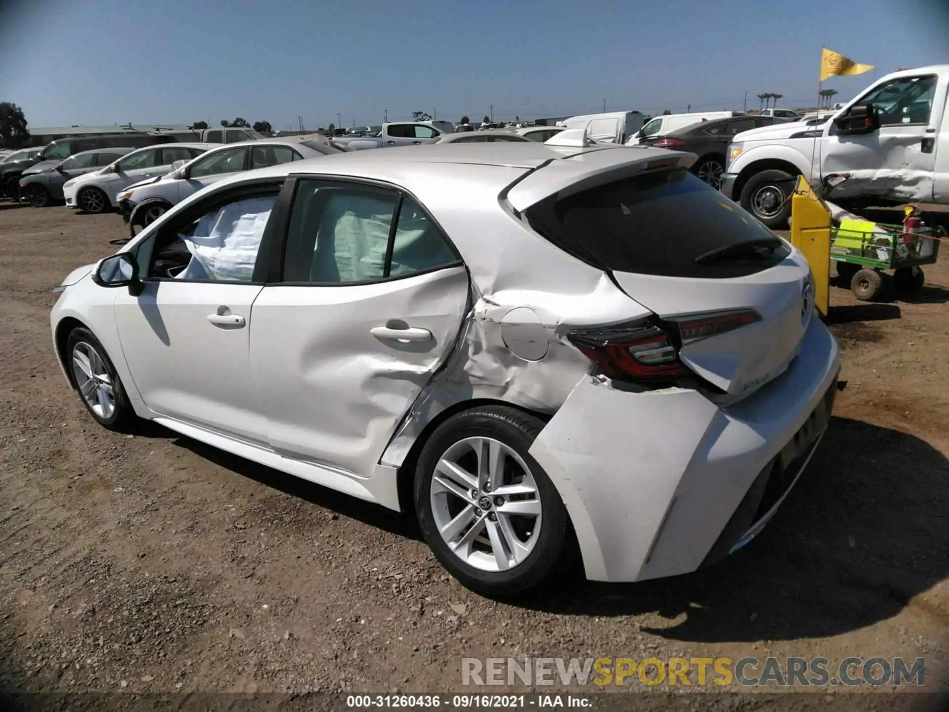 3 Photograph of a damaged car JTNK4RBE5K3061755 TOYOTA COROLLA HATCHBACK 2019