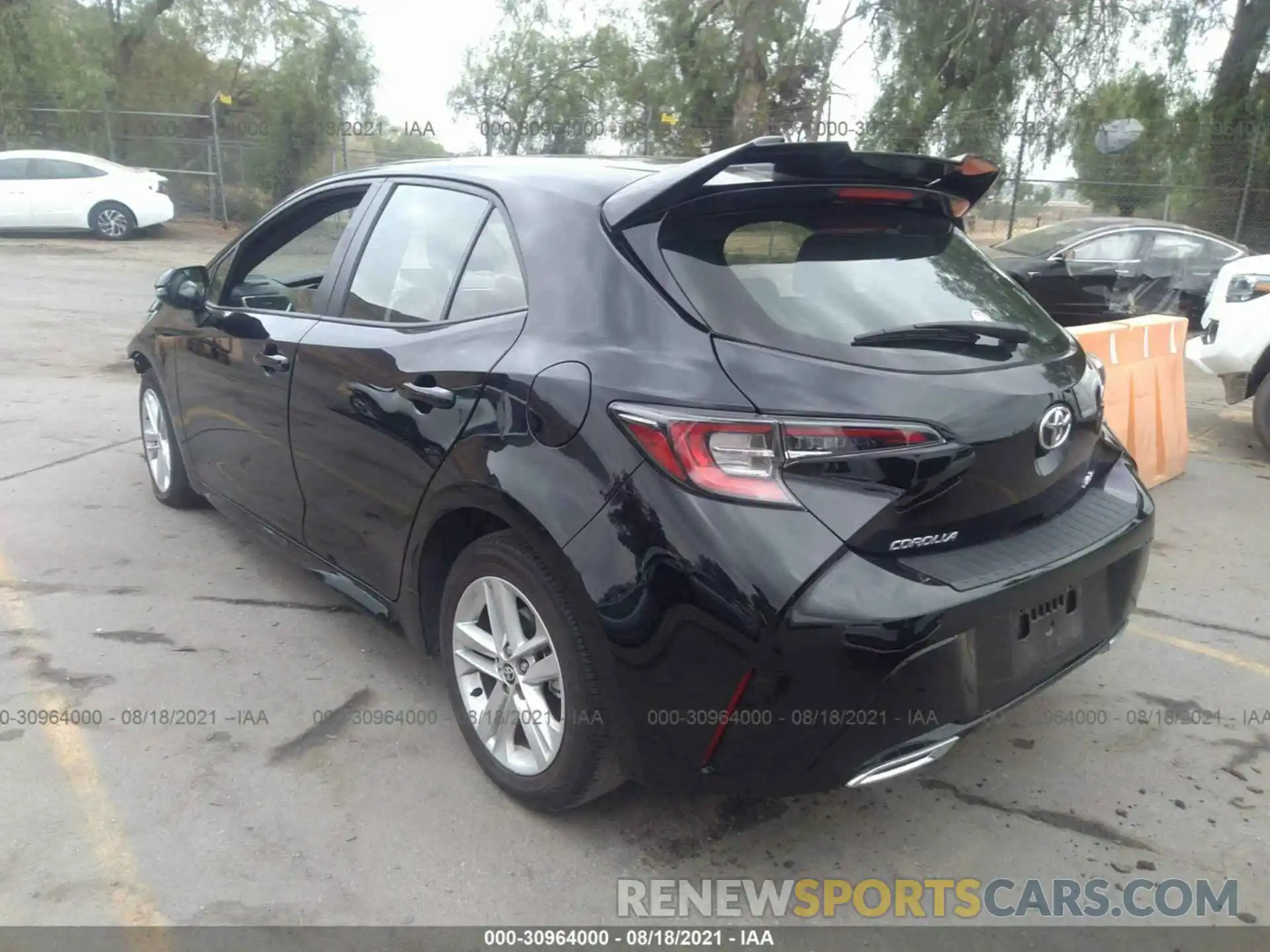 3 Photograph of a damaged car JTNK4RBE5K3069757 TOYOTA COROLLA HATCHBACK 2019