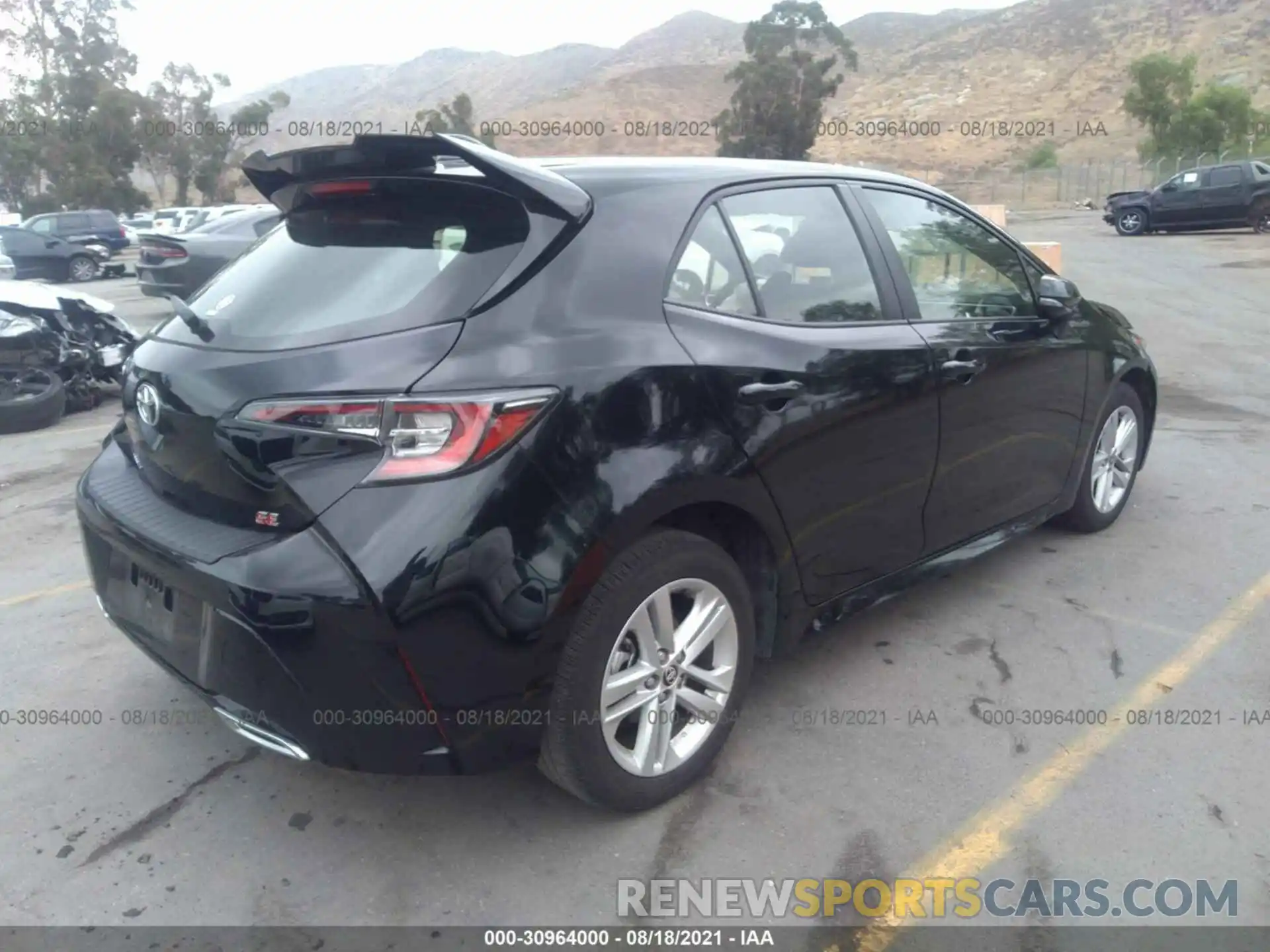 4 Photograph of a damaged car JTNK4RBE5K3069757 TOYOTA COROLLA HATCHBACK 2019